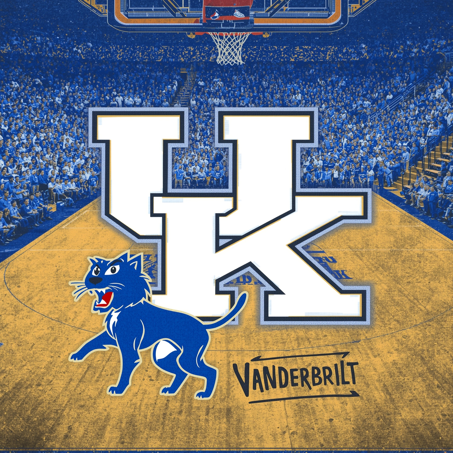 Kentucky vs Vanderbilt: Two Faces of a Rivalry - painting of Kentucky Wildcats basketball venue