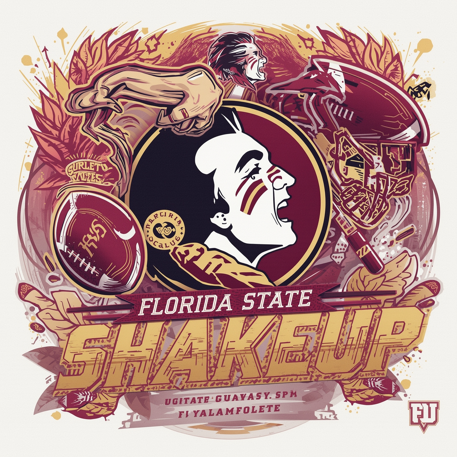 FSU Football Shakeup: Trades, Transfers, Injuries & Pressure - painting of Florida State Seminoles football venue