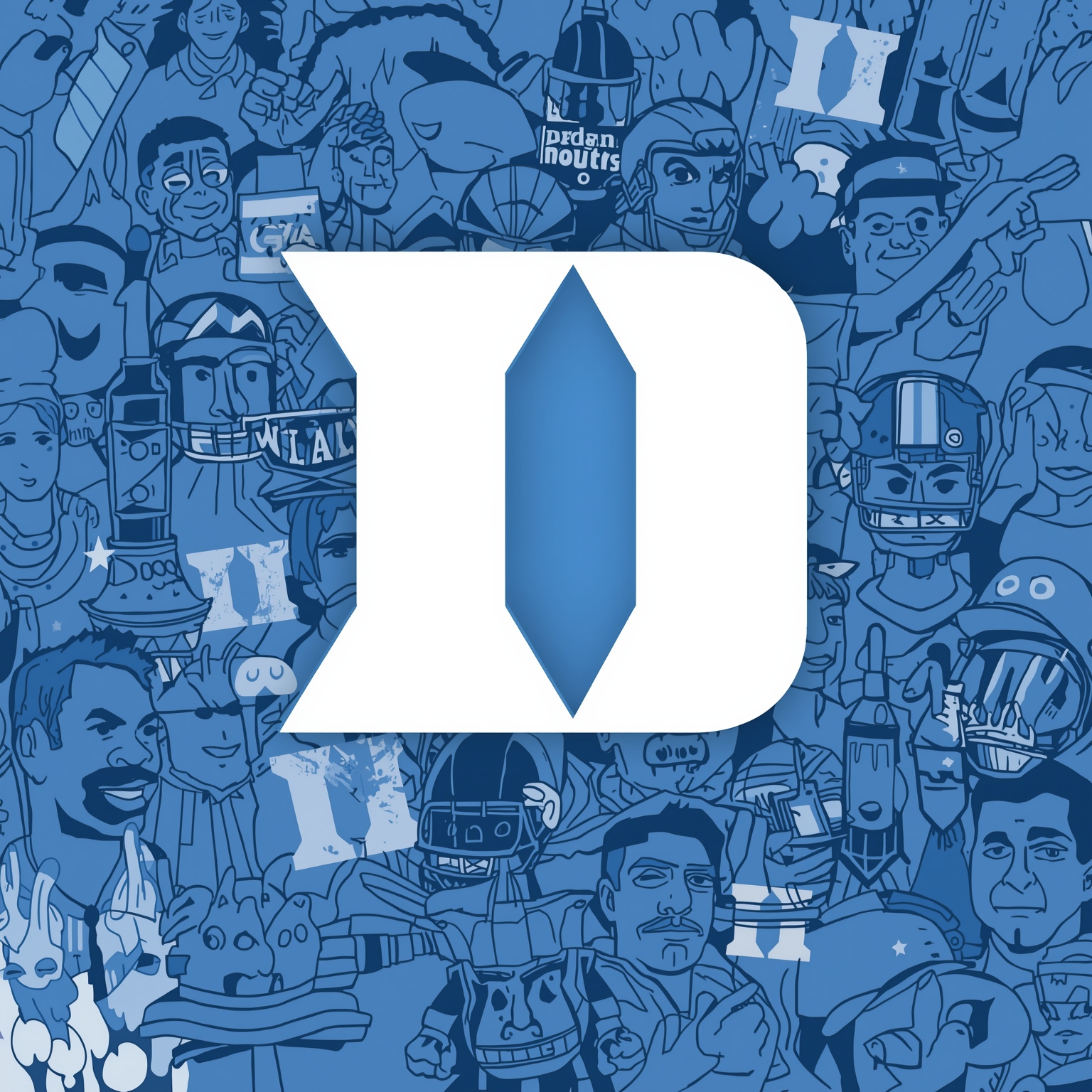 From Duke Court Dynasty to NFL Prospect - painting of Duke Blue Devils football,basketball venue