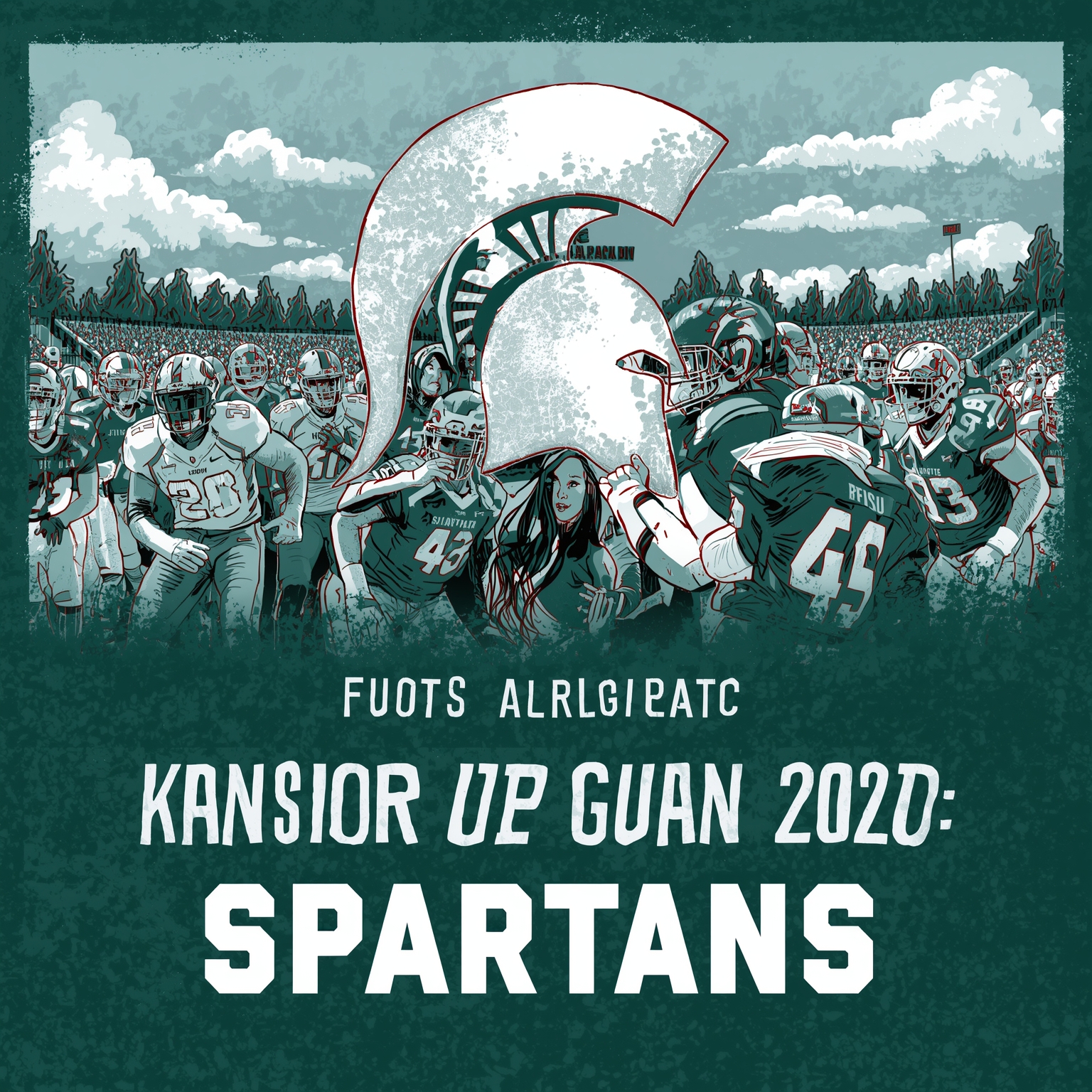 Recruiting and Roster News Fuel Spartan Frenzy - painting of Michigan State Spartans football,hockey venue