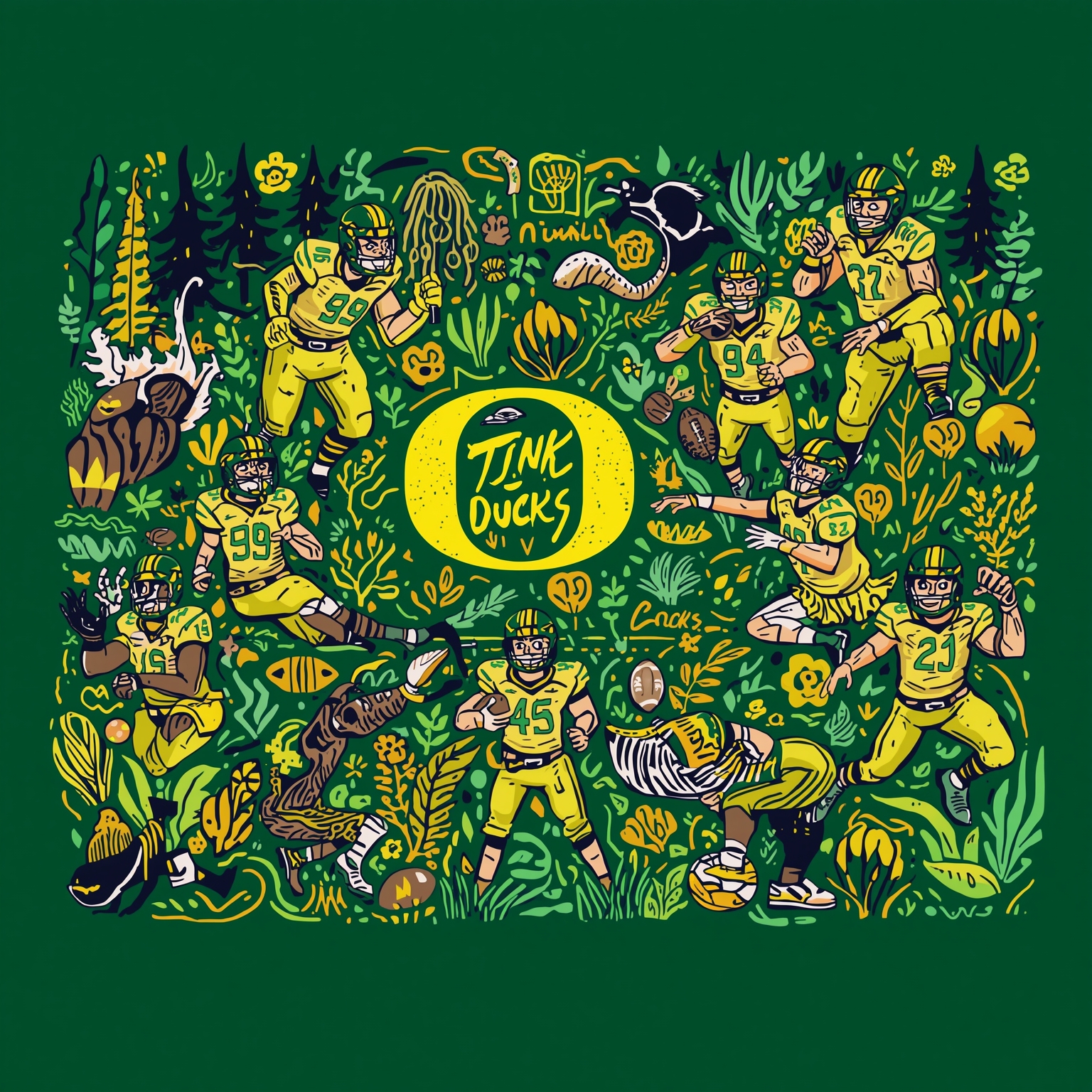 Inside Oregon Ducks: Recruits, Coaches, and Commitments - painting of Oregon Ducks football venue