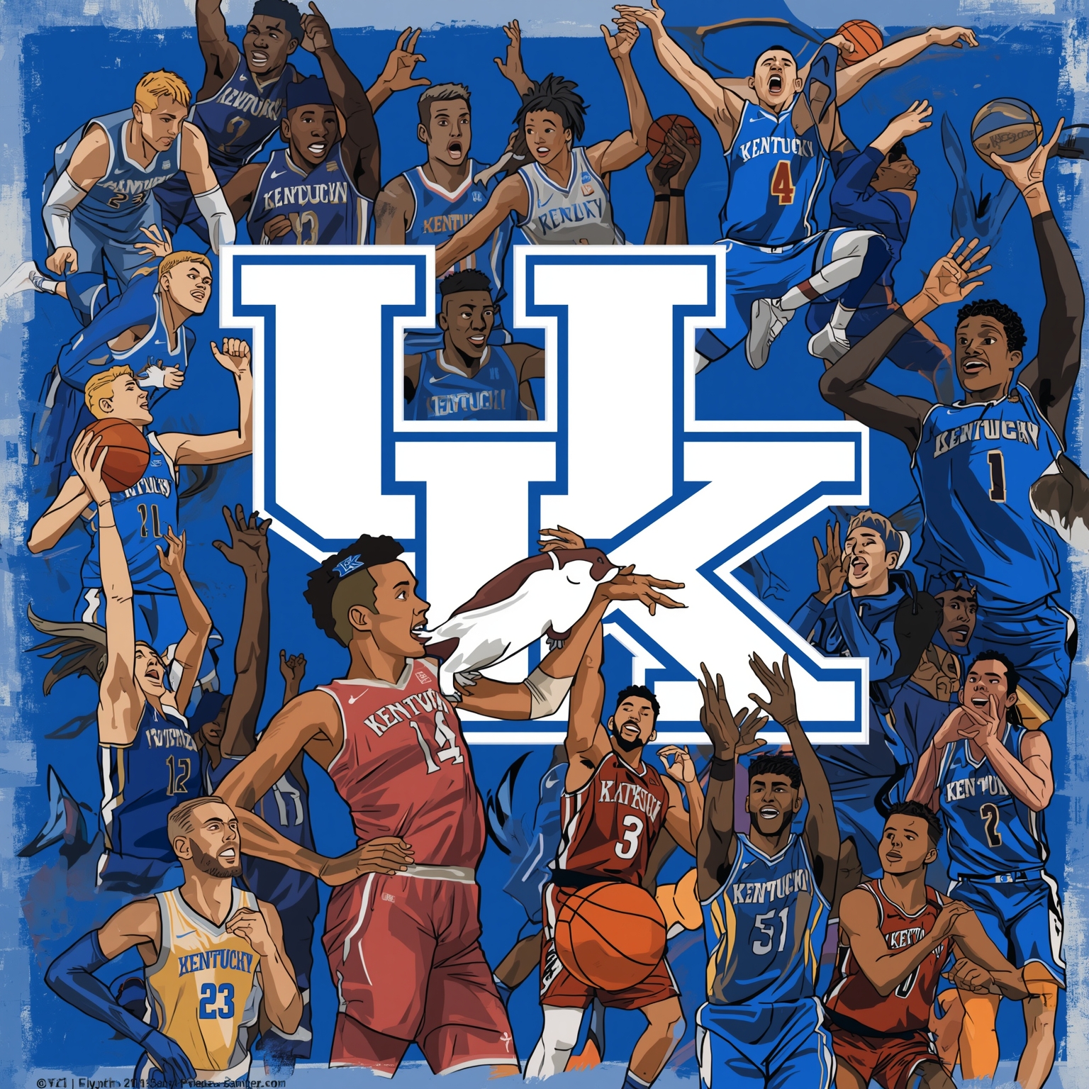 Kentucky’s Vandy Trilogy: Numbers, Standings & Aggression - painting of Kentucky Wildcats basketball venue