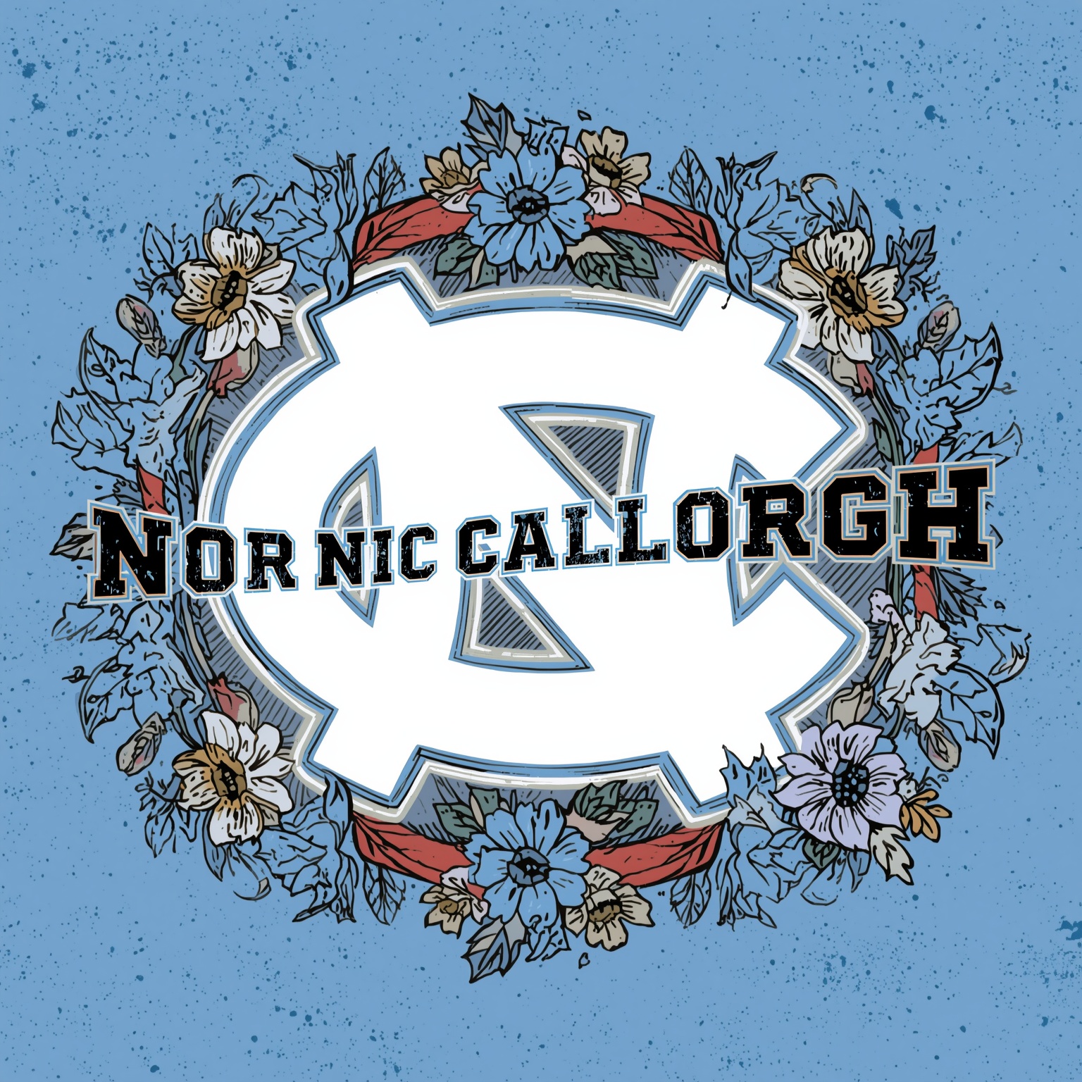Bogavac’s Breakout Sparks UNC Win Over Clemson - painting of North Carolina Tar Heels basketball venue