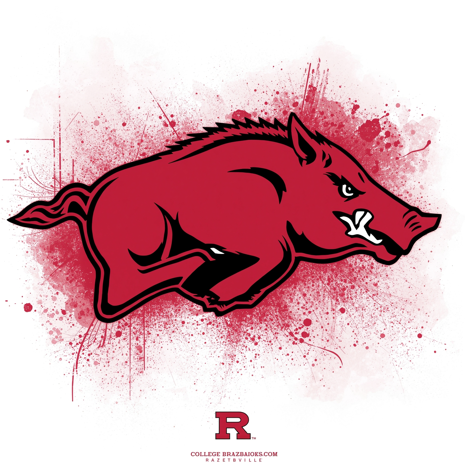 Razorbacks Report: Coaching, QBs, Storms, Recruits, Draft - painting of Arkansas Razorbacks football, baseball venue