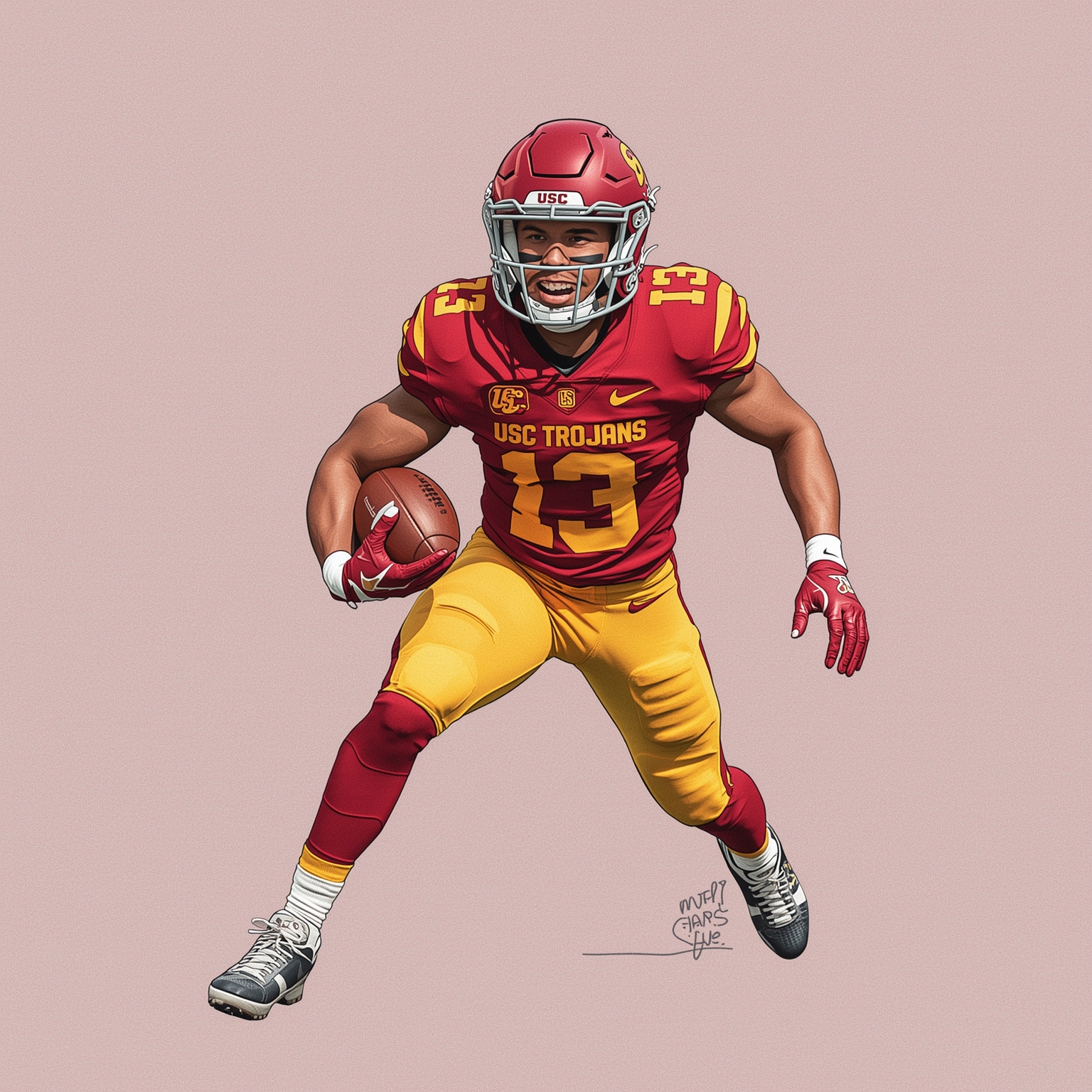 USC Trojans Spotlight: Recruits, Injuries & Draft - painting of USC Trojans football,basketball venue