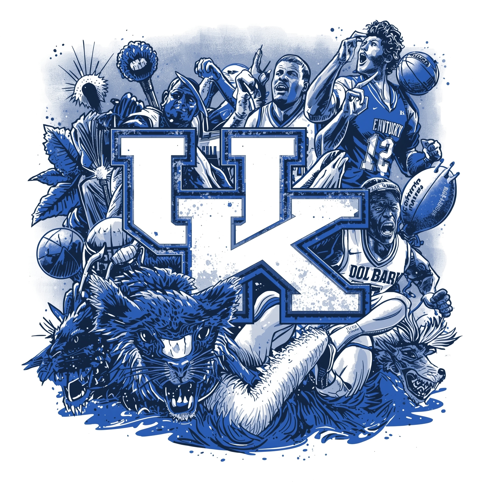 Big Blue Breakdown: Vitale, LSU Clash, and Defense Debacles - painting of Kentucky Wildcats basketball venue