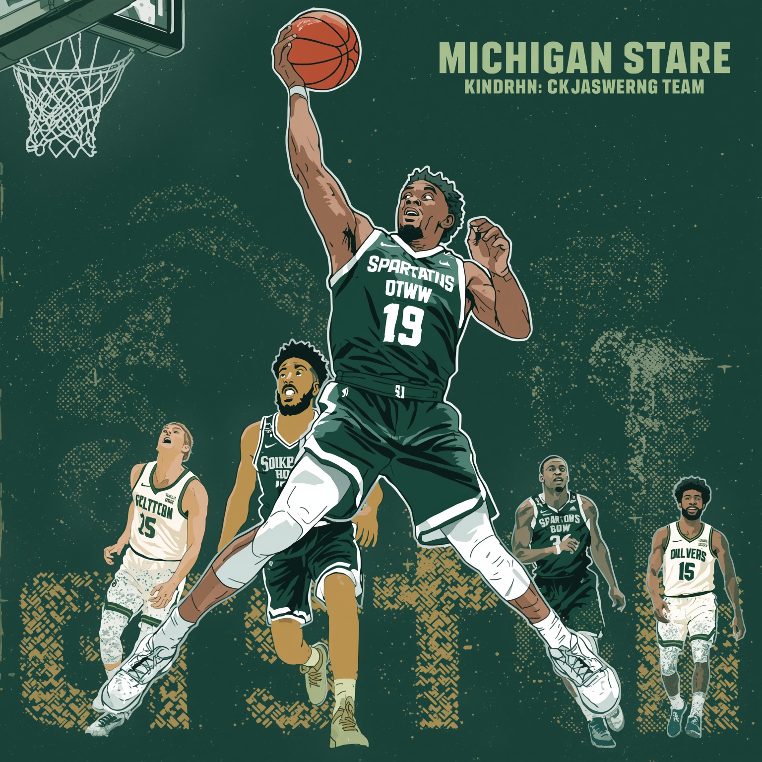 Spartan Hoops: Next-Gen Talent and Season Recap - painting of Michigan State Spartans basketball venue