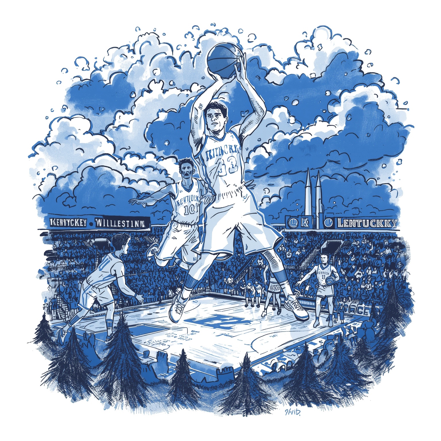 Kentucky Wildcats: Selfishness, Fatigue, and Future Stars - painting of Kentucky Wildcats basketball venue
