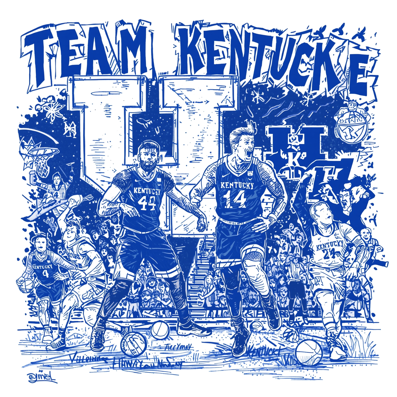 Kentucky’s Wild Ride: Injuries, Recruits and Upsets - painting of Kentucky Wildcats basketball venue