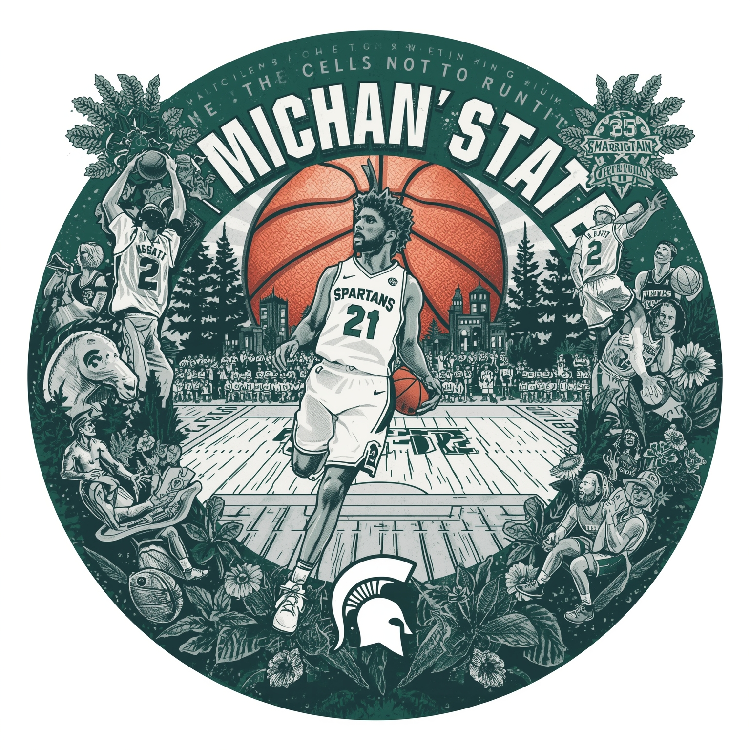 Spartans' March: Fears, Hopes & Big Ten Tournament Dreams - painting of Michigan State Spartans basketball venue