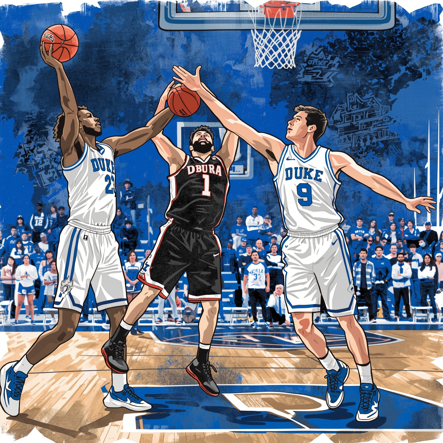 Duke's Injuries, Scheyer's Strategy and ACC Showdown - painting of Duke Blue Devils basketball venue