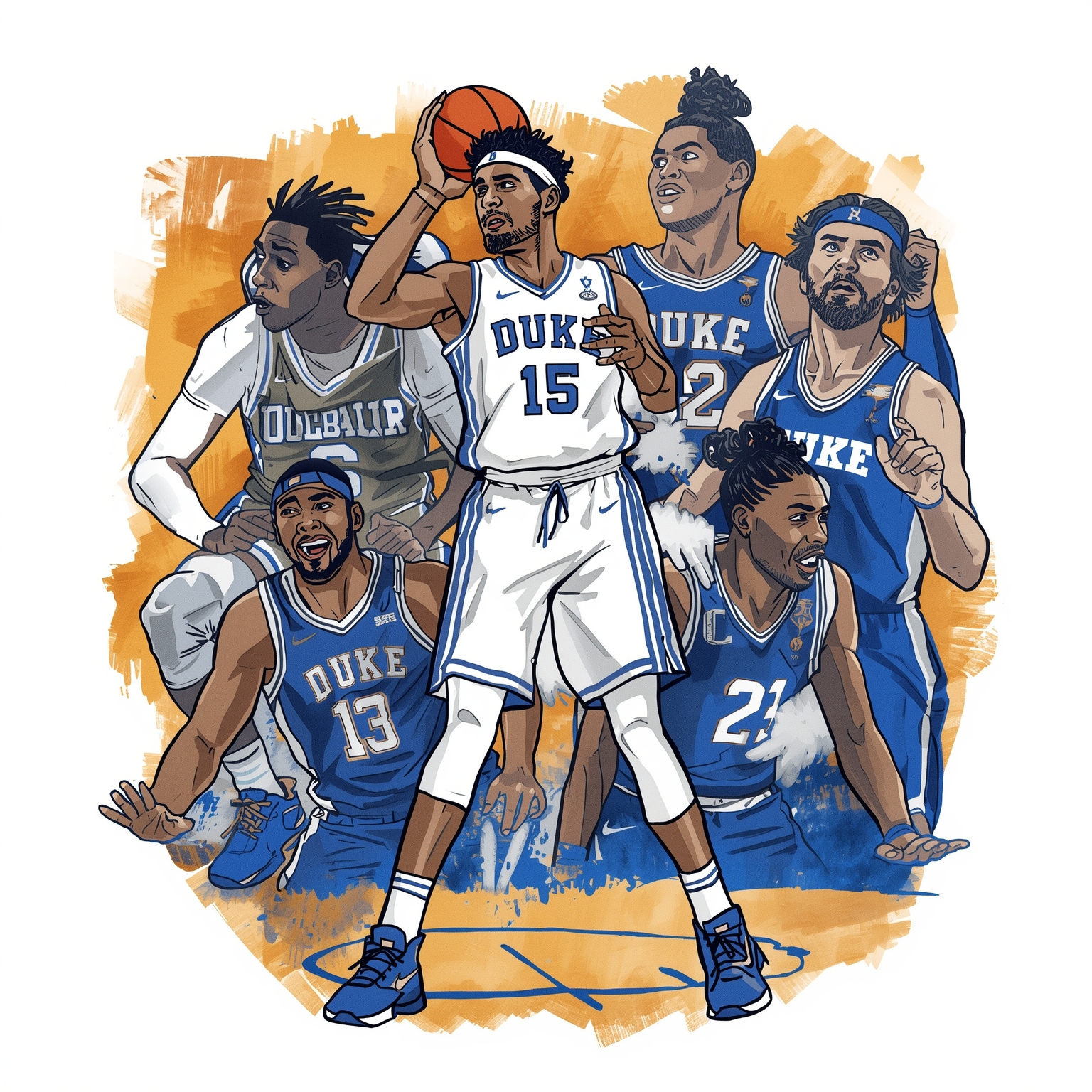 Duke’s Dynasty: Coach Praise & Boozer’s Historic Run - painting of Duke Blue Devils basketball venue