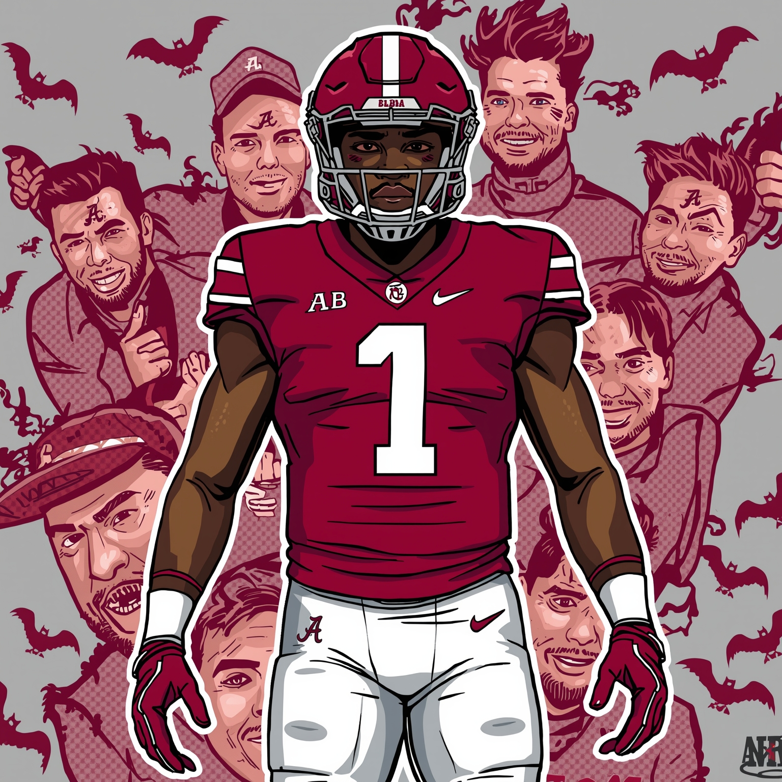 Alabama Football Spring: Jersey Change, O-Line & Strategy - painting of Alabama Crimson Tide football venue