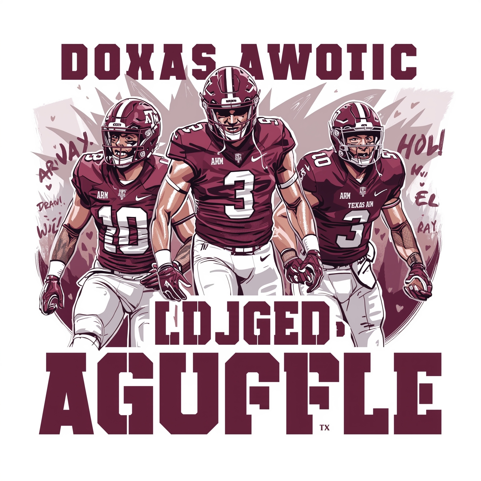 Aggies’ Shuffle: Football Depth, LB Elite & Basketball Flop - painting of Texas A&M Aggies football,basketball venue