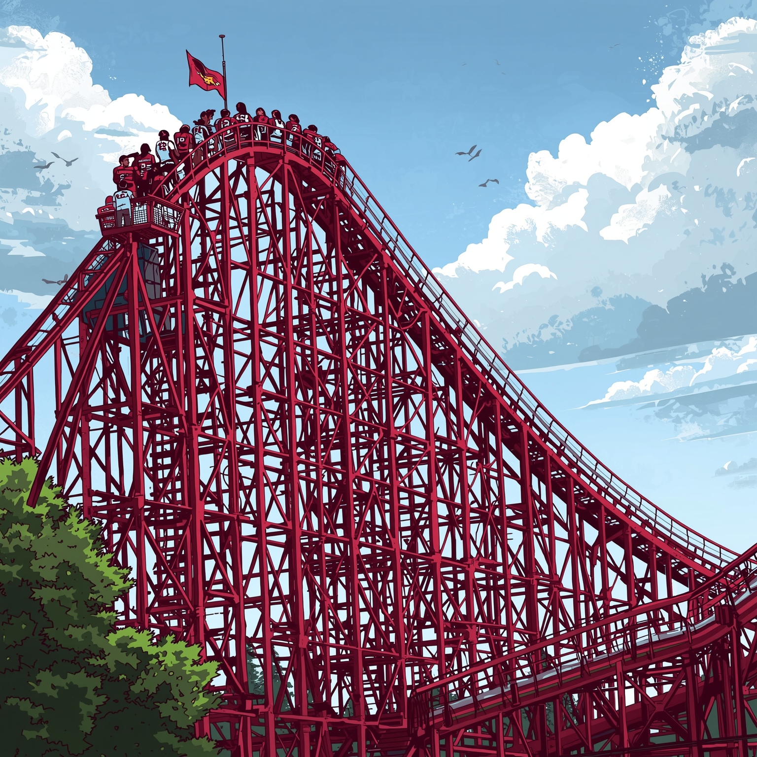 Razorbacks Rollercoaster: Clutch Wins & Coaching Turns - painting of Arkansas Razorbacks basketball, baseball venue