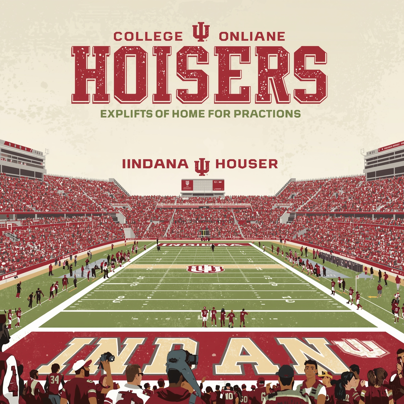 Why the Raiders Are a Perfect Home for QB Mendoza - painting of Indiana Hoosiers football venue