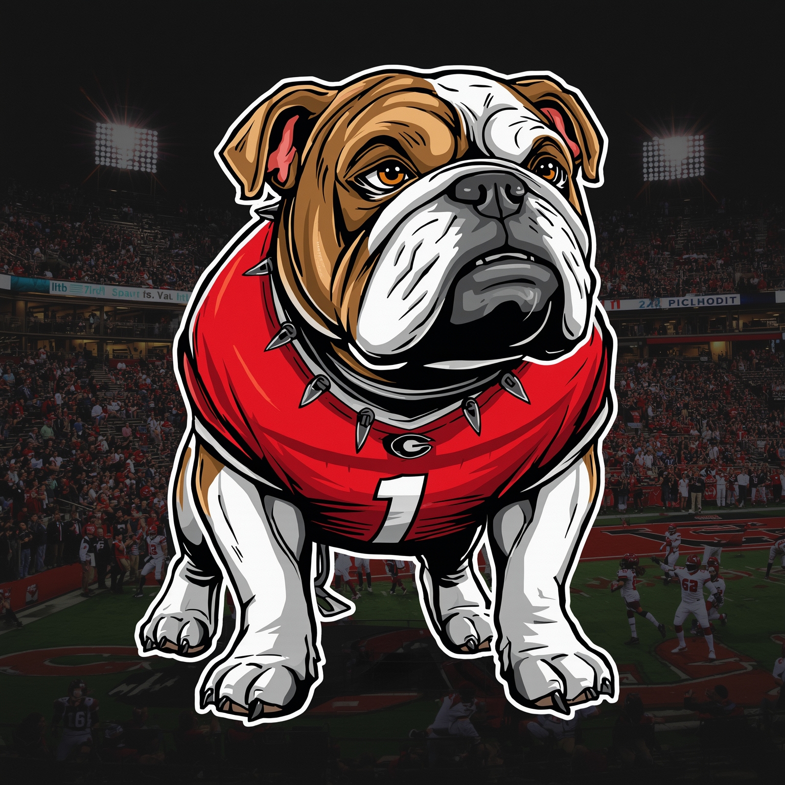 Georgia Bulldogs’ Draft Prospects and Baseball Boom - painting of Georgia Bulldogs football, baseball venue