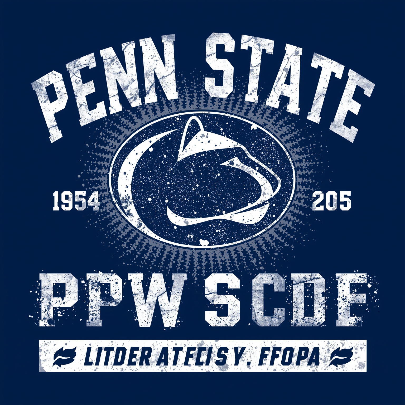 Penn State Power Plays Across Ice, Mat and Draft - painting of Penn State Nittany Lions football, hockey venue