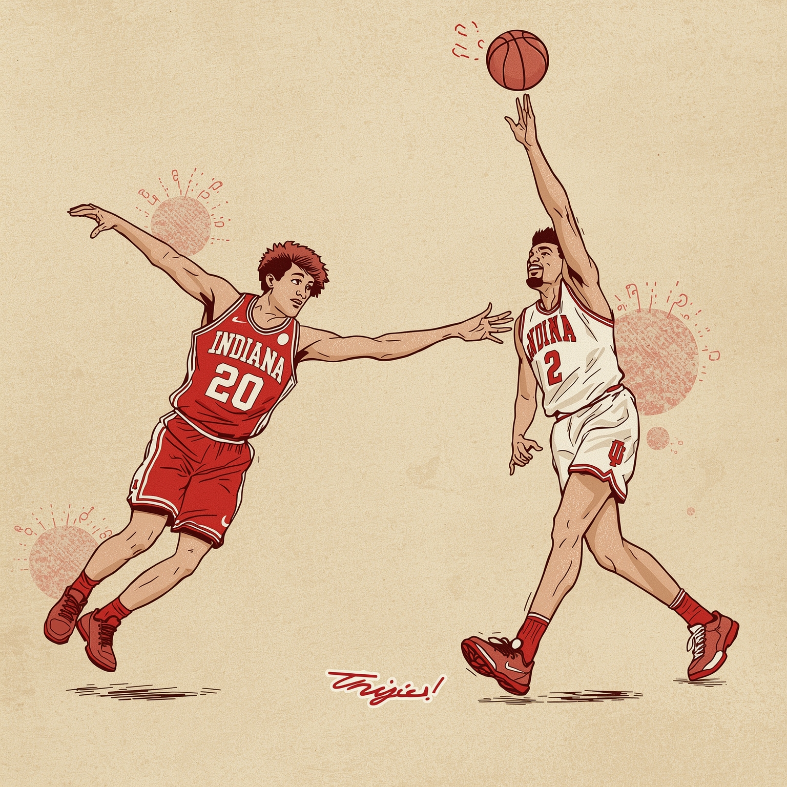 Steele’s RedHawks: Historic Undefeated Season - painting of Indiana Hoosiers basketball venue