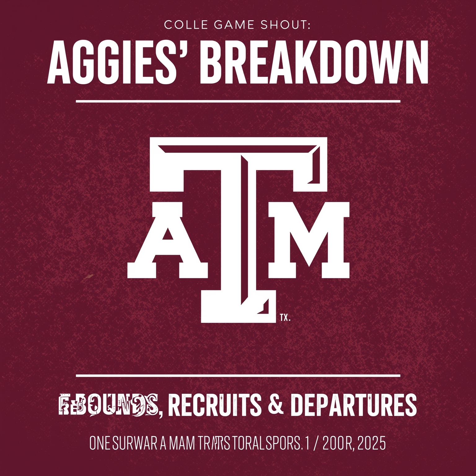 Aggies’ Breakdown: Rebounds, Recruits & Departures - painting of Texas A&M Aggies football,basketball venue