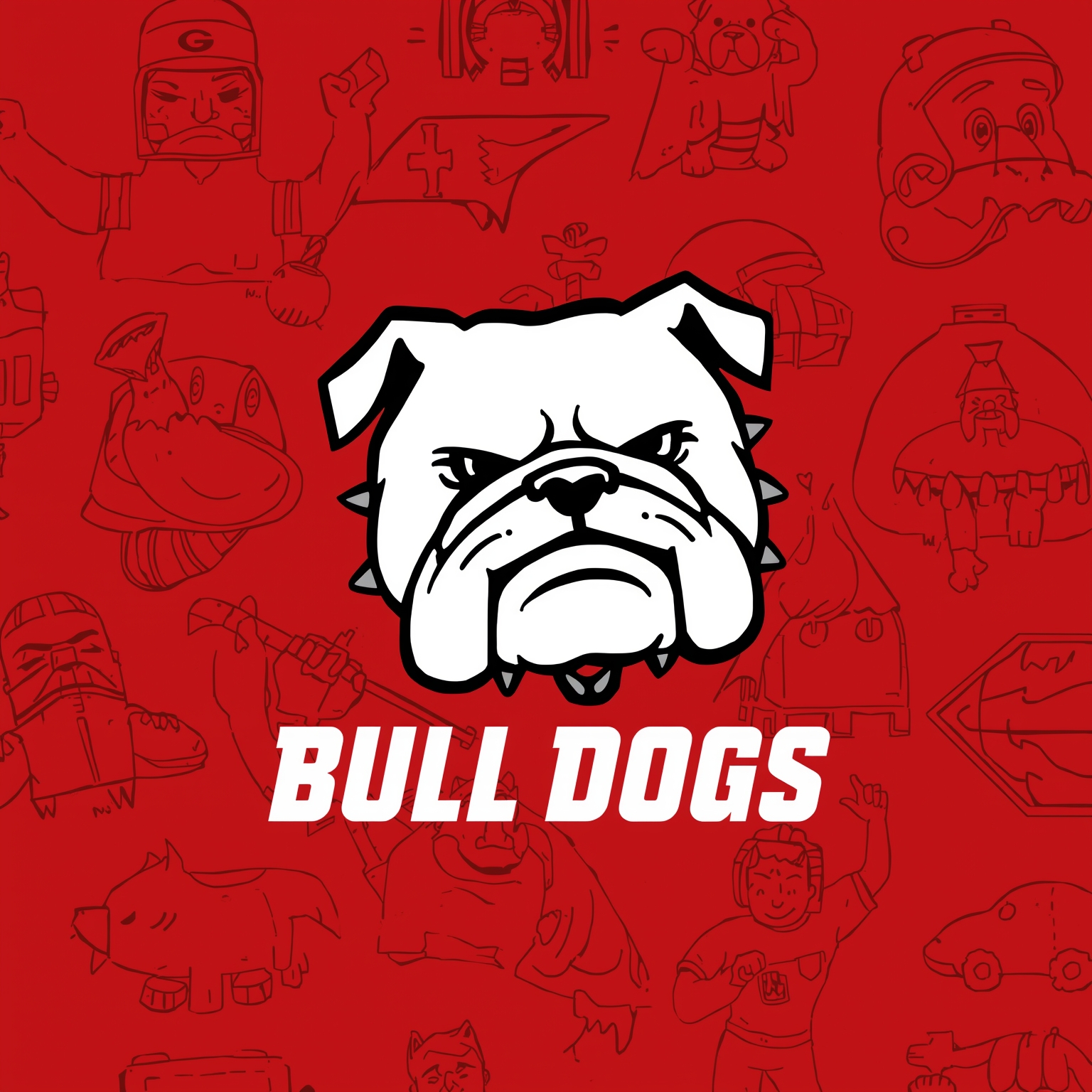 Georgia Bulldogs: Diamond to Gridiron Headlines - painting of Georgia Bulldogs baseball, football venue