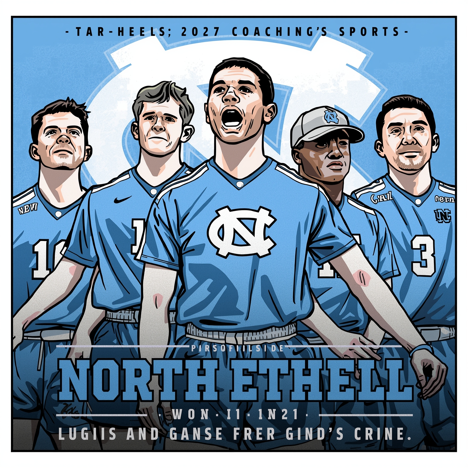 Tar Heels Coaching Shake-Up: Who's In, Who's Out - painting of North Carolina Tar Heels basketball venue