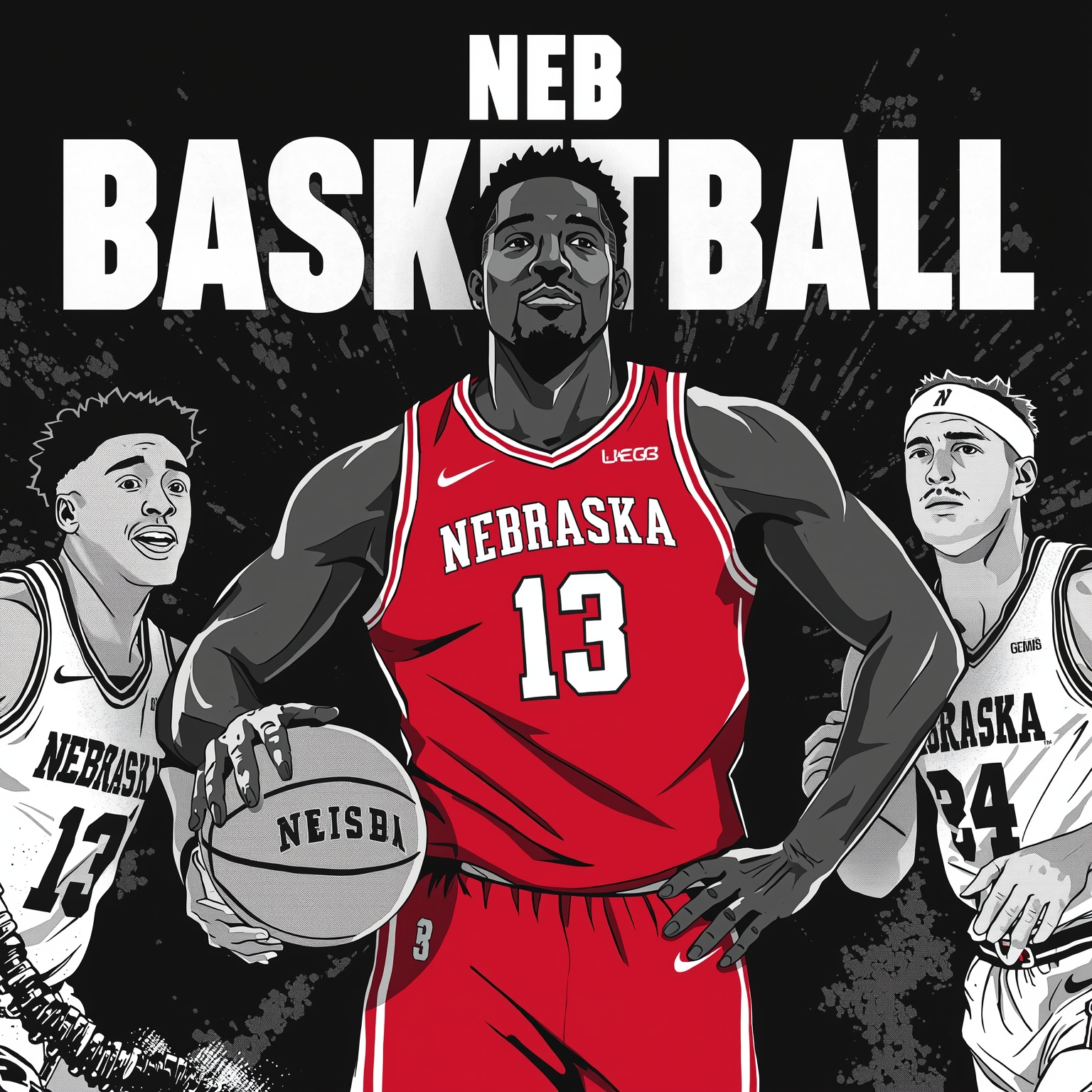 Husker Basketball: Transfers, Tactics & Tournament Drama - painting of Nebraska Cornhuskers basketball venue