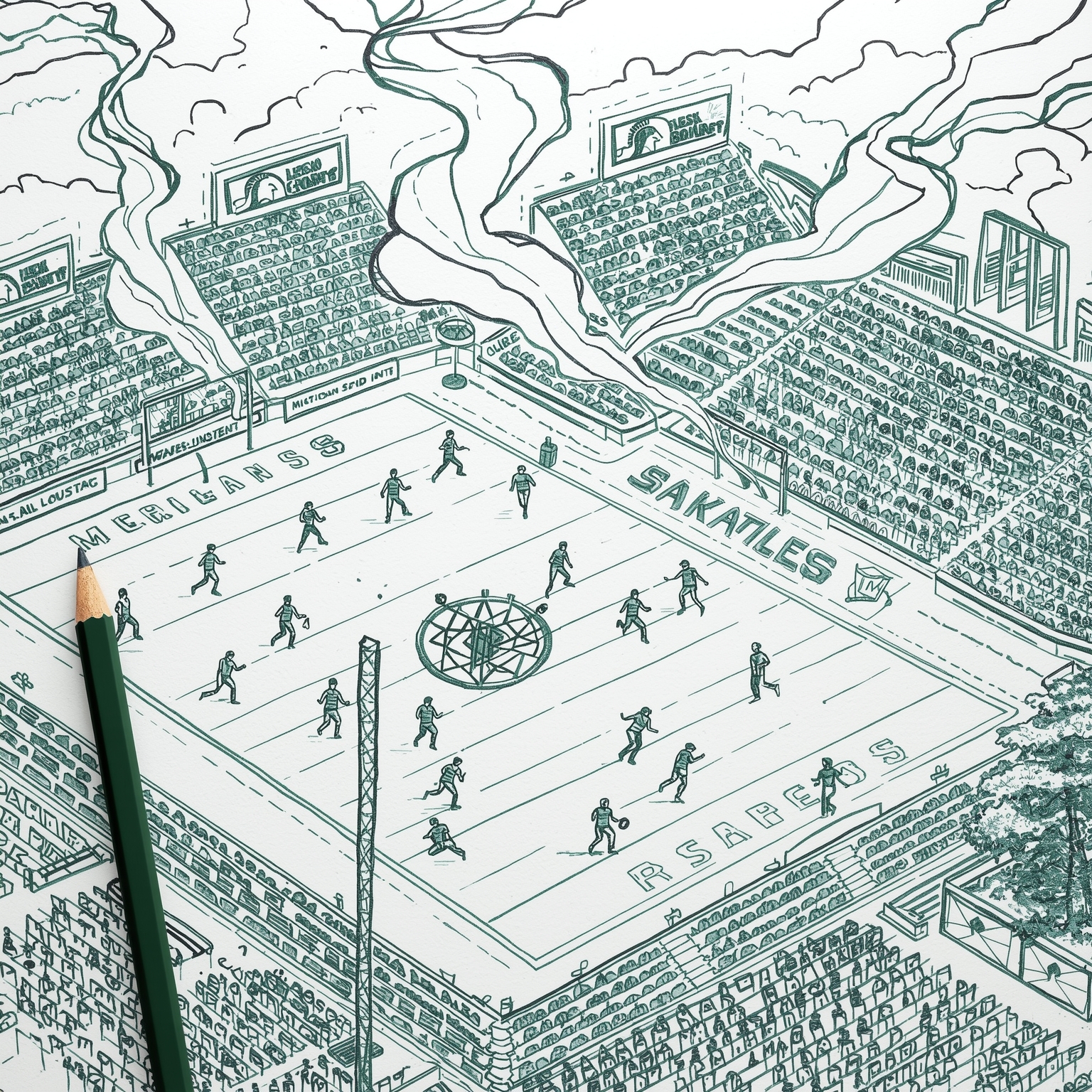 Spartans Spotlight: From Punts to Bracket Battles - painting of Michigan State Spartans football,basketball venue
