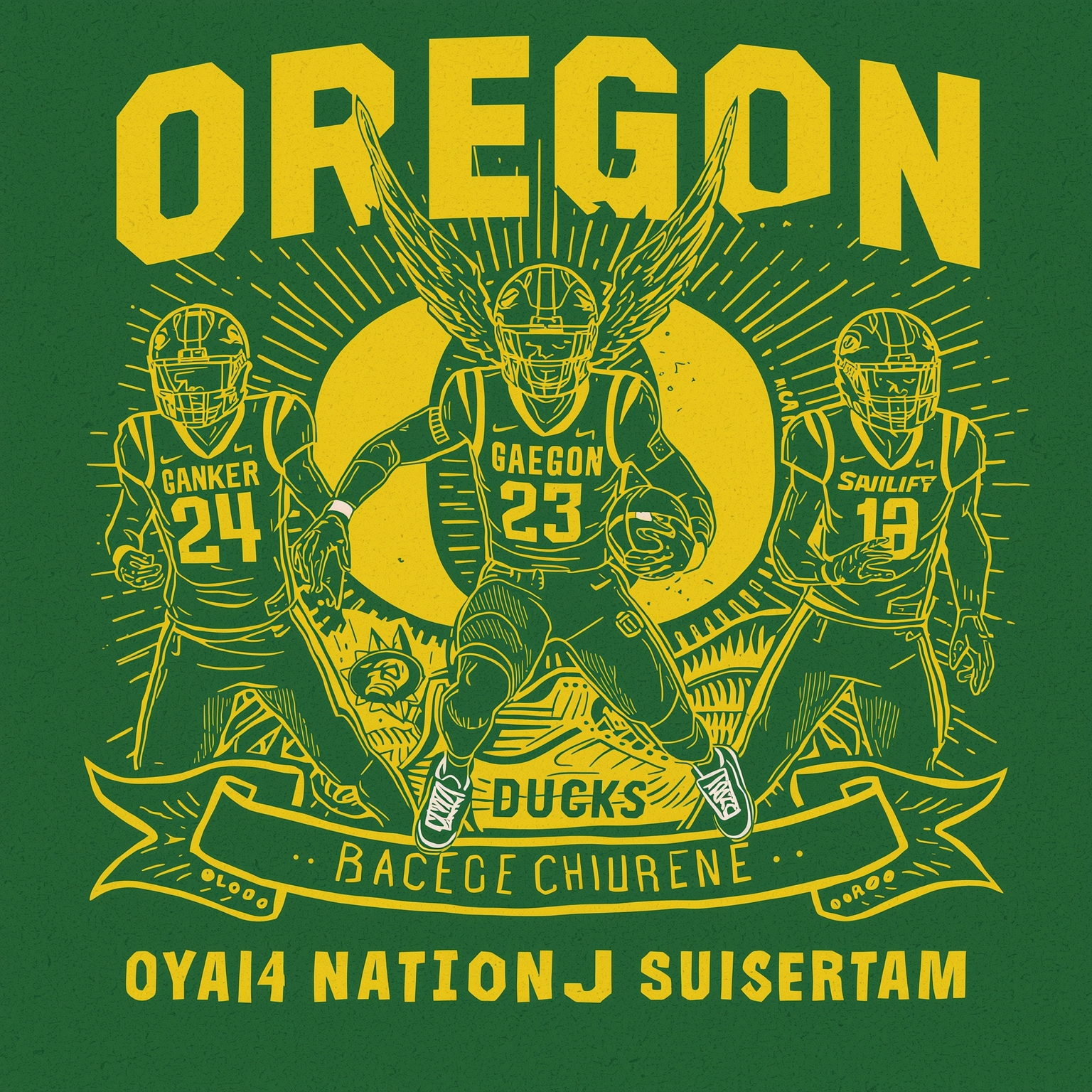 Ducks: Draft Hopes, Recruits, Transfers & Sneaker Hype - painting of Oregon Ducks football,basketball venue