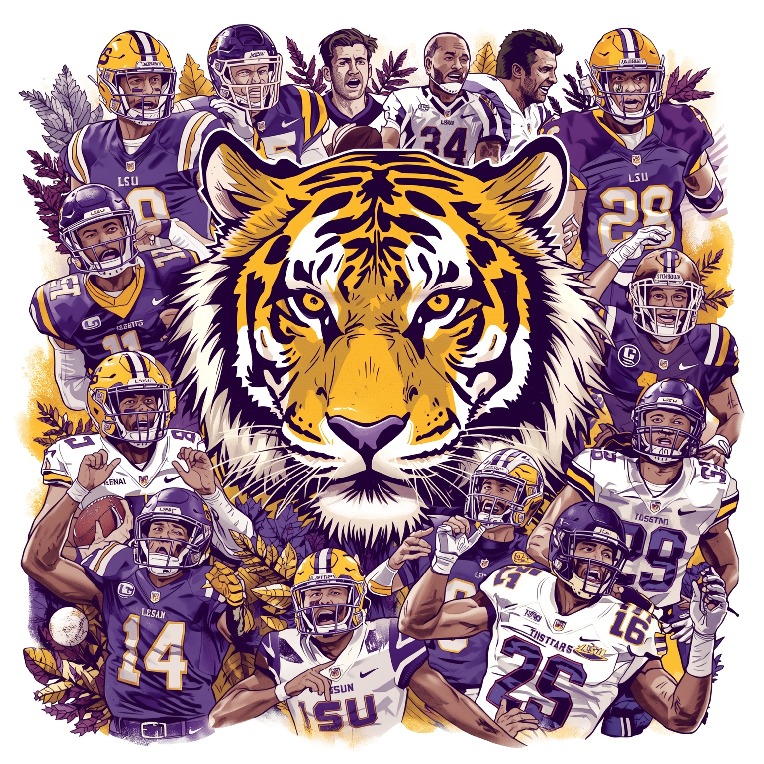 LSU Tigers’ High-Stakes Moves and Matchups - painting of LSU Tigers basketball, football, baseball venue