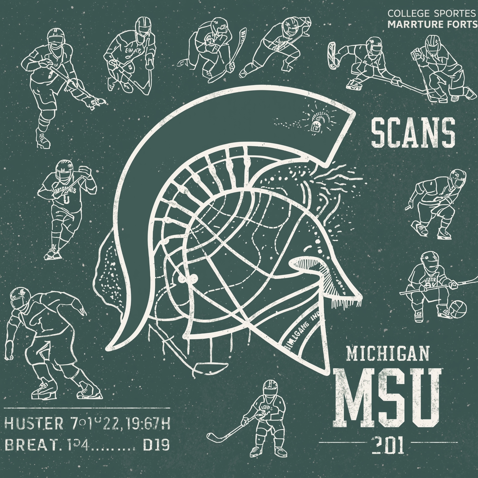 MSU Sports in Flux: Guards, Hockey Departures & Portal - painting of Michigan State Spartans basketball, hockey venue