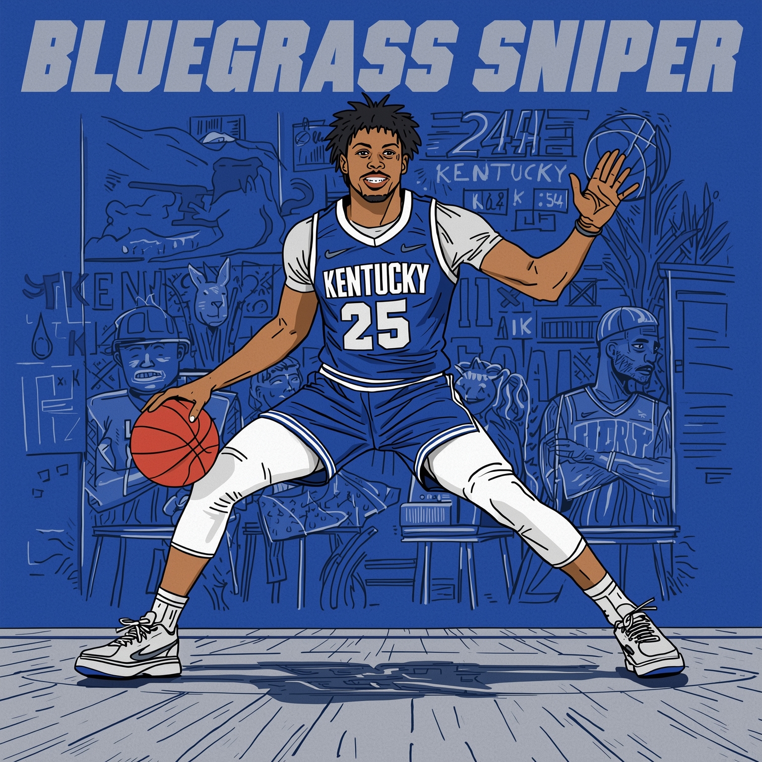 Bluegrass Sniper: Kentucky’s Next Transfer Obsession - painting of Kentucky Wildcats basketball venue