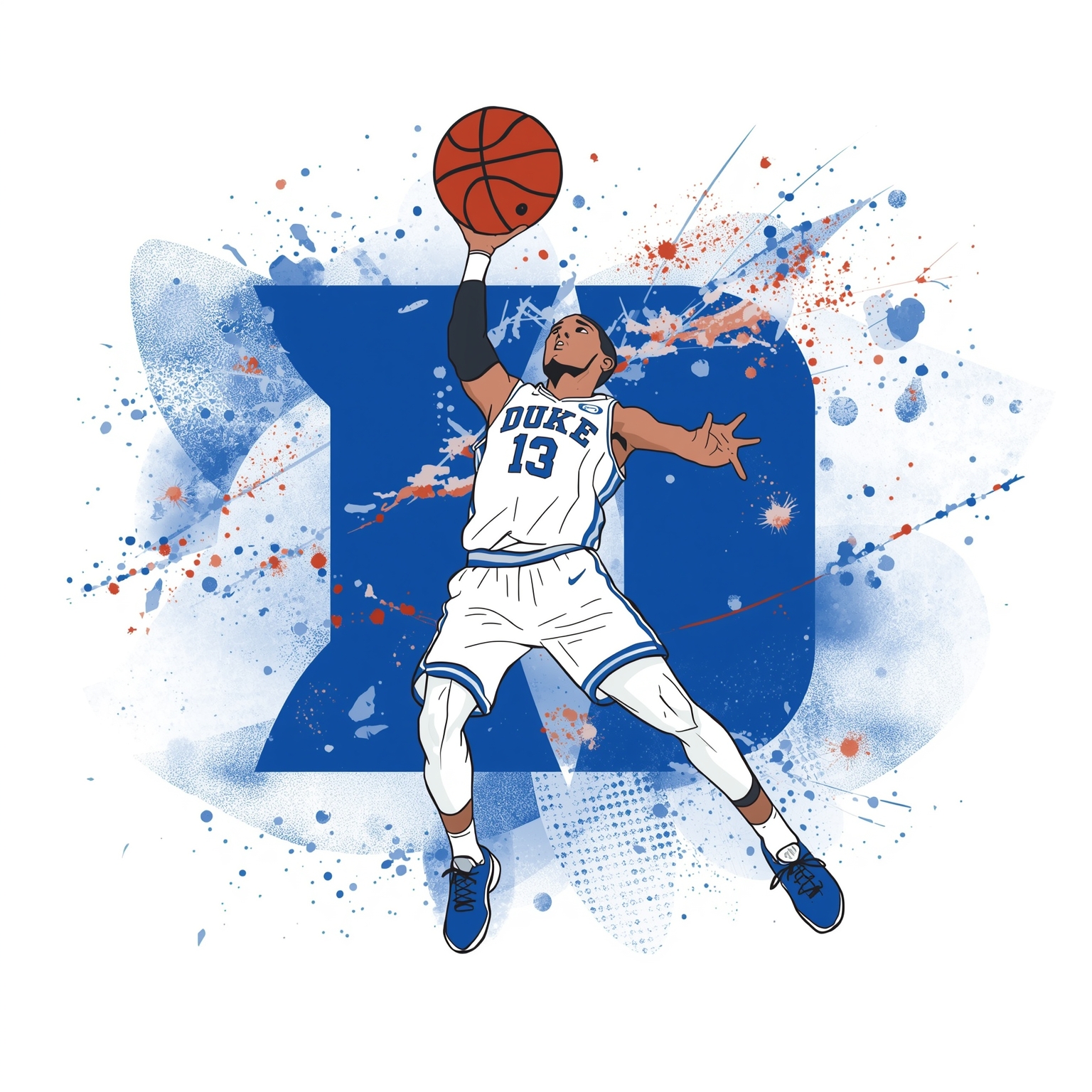 Duke’s Dominant Run: Awards, Bracket Hype & Rising Stars - painting of Duke Blue Devils basketball venue