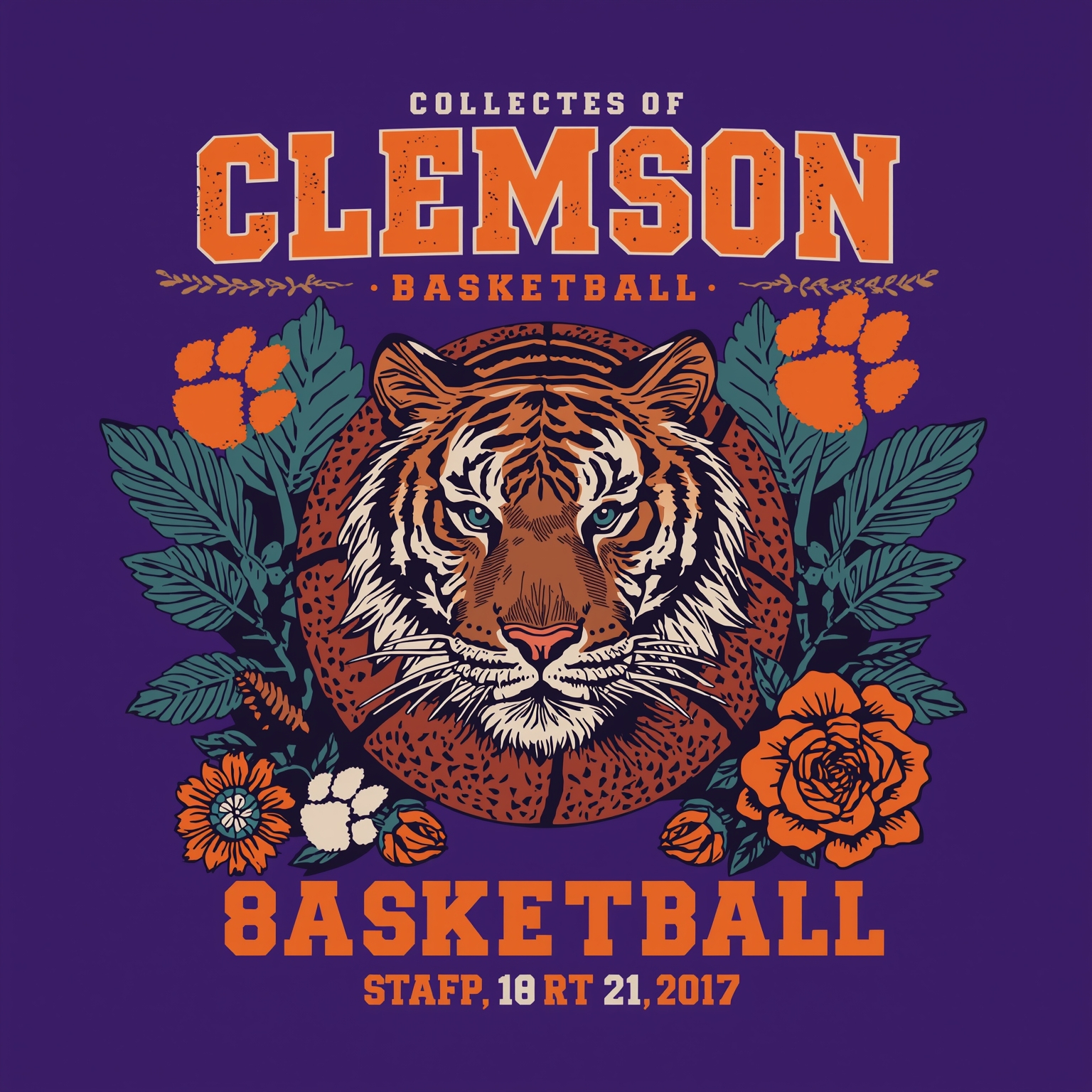 Clemson Basketball’s Staff Shake-Up and Season Hype - painting of Clemson Tigers basketball venue
