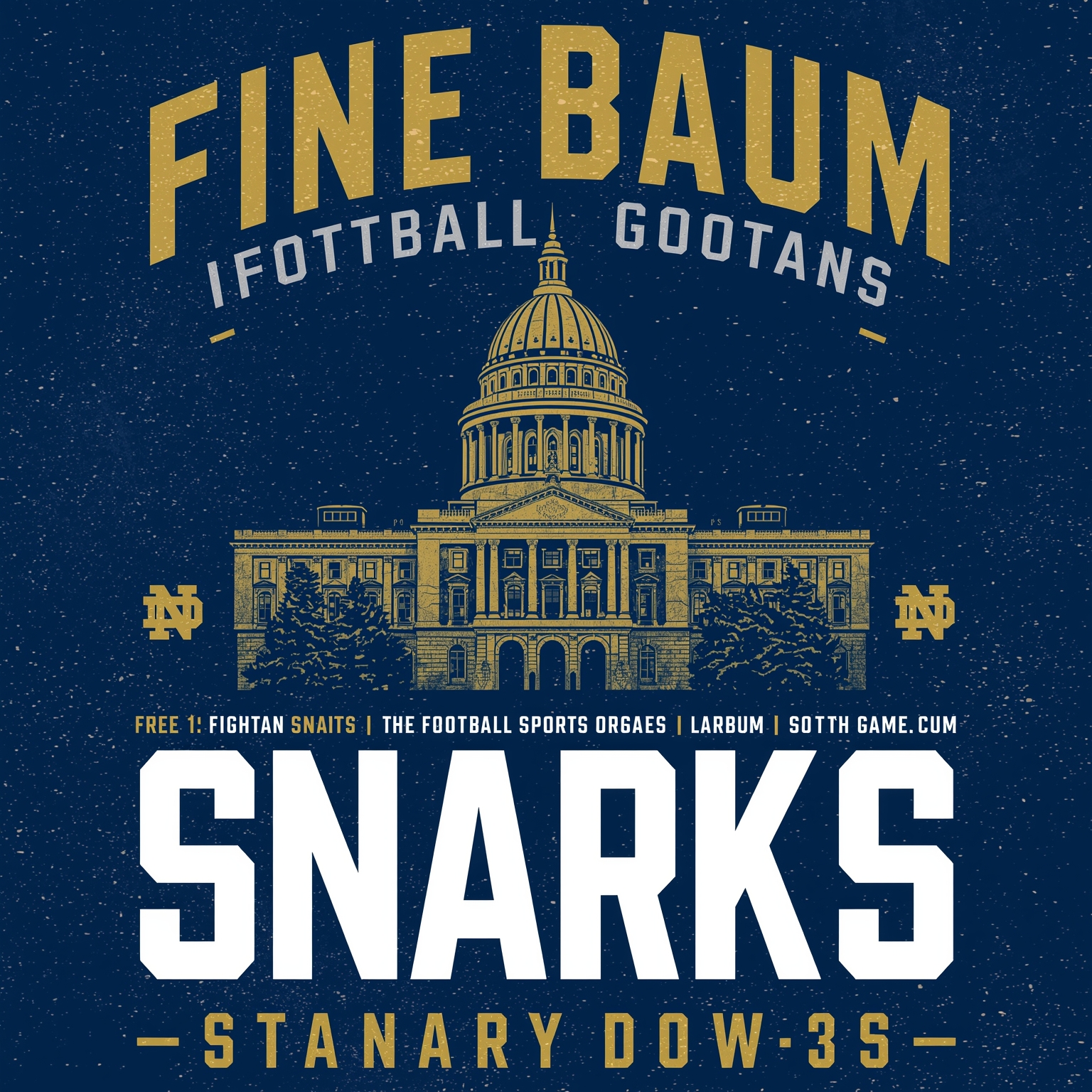 Finebaum Snarks at Notre Dame Football - painting of Notre Dame Fighting Irish football venue