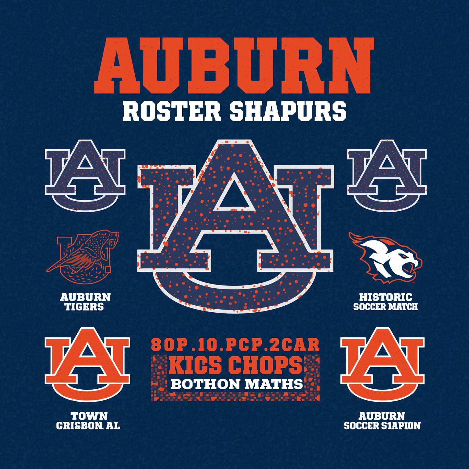 Auburn’s Roster Shakeups and Historic Soccer Match - painting of Auburn Tigers basketball, football, soccer venue