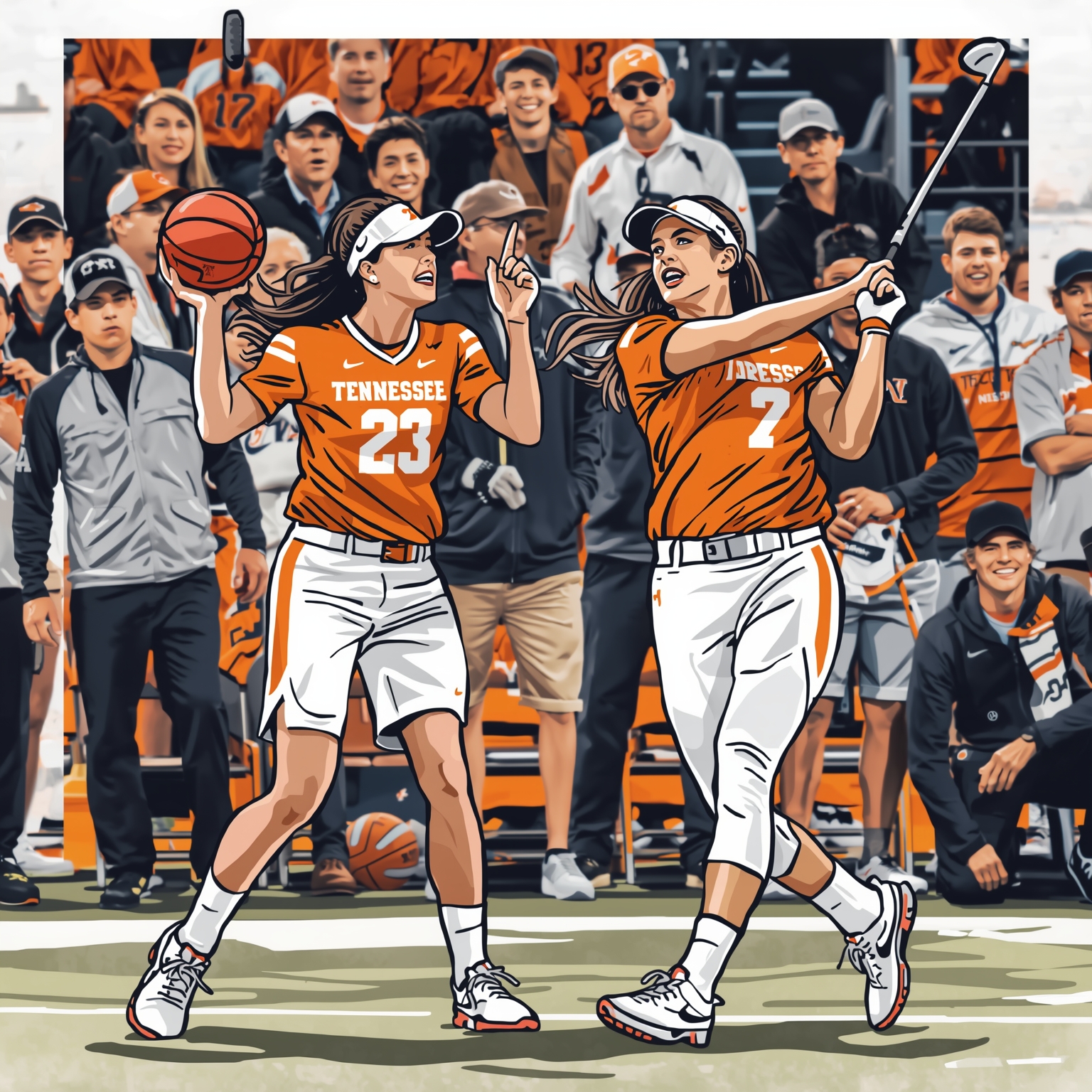Lady Vols Reload and Tenn. Golfer’s Masters Debut - painting of Tennessee Volunteers basketball, golf venue