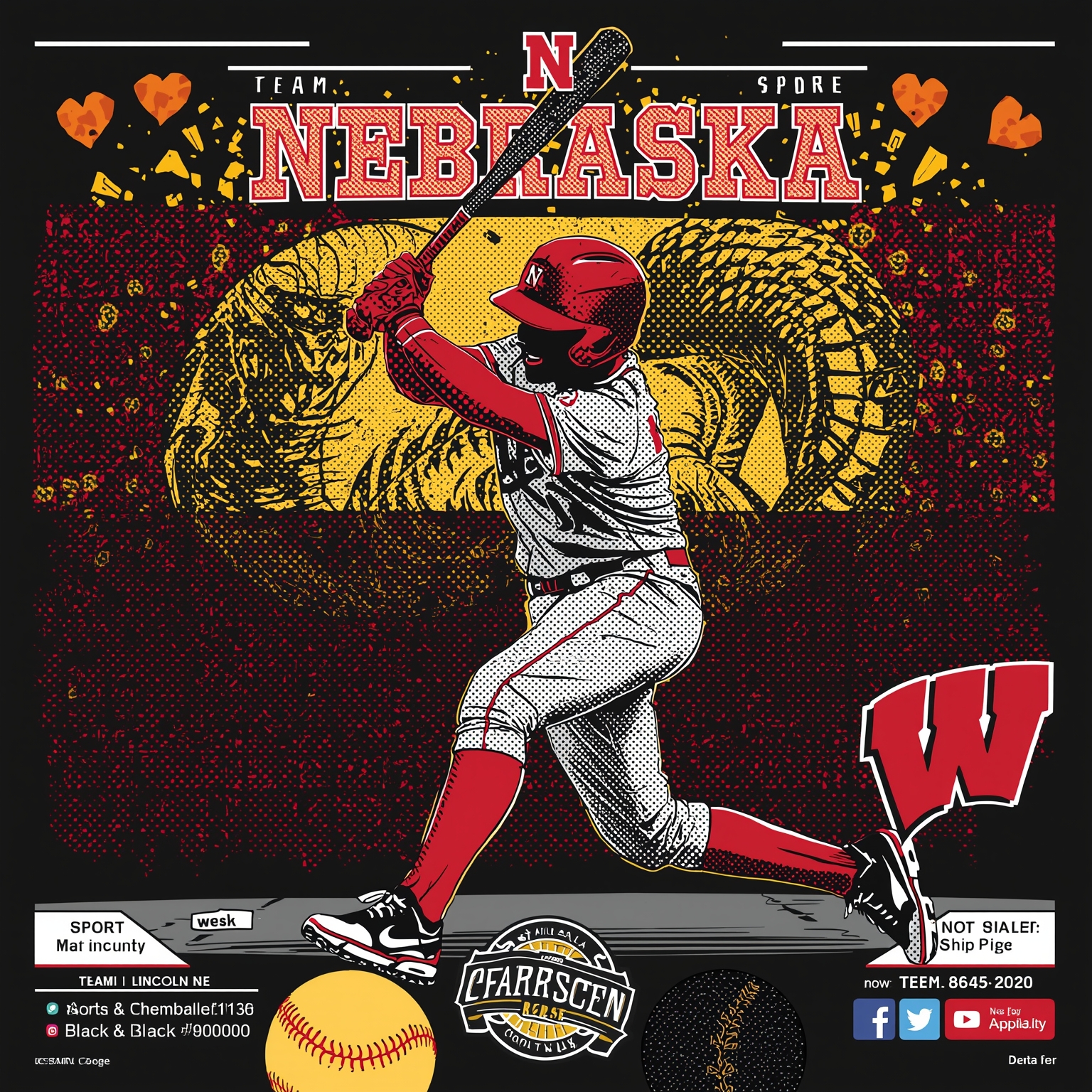 Nebraska vs Wisconsin: Softball Preview & Recap - painting of Nebraska Cornhuskers softball venue