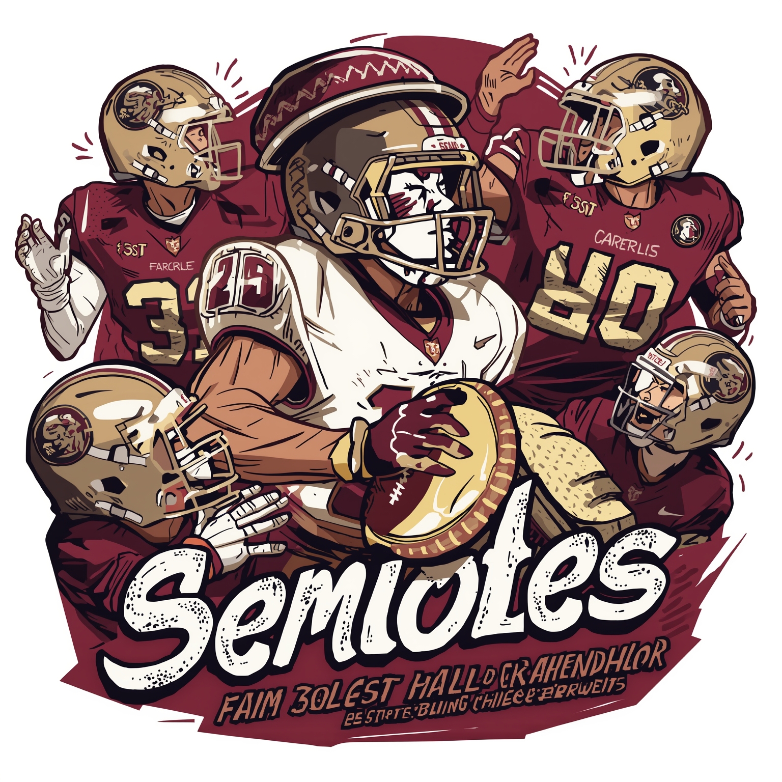 FSU's Recruiting Rollercoaster: Hits, Misses, and Fresh Talent - painting of Florida State Seminoles football venue