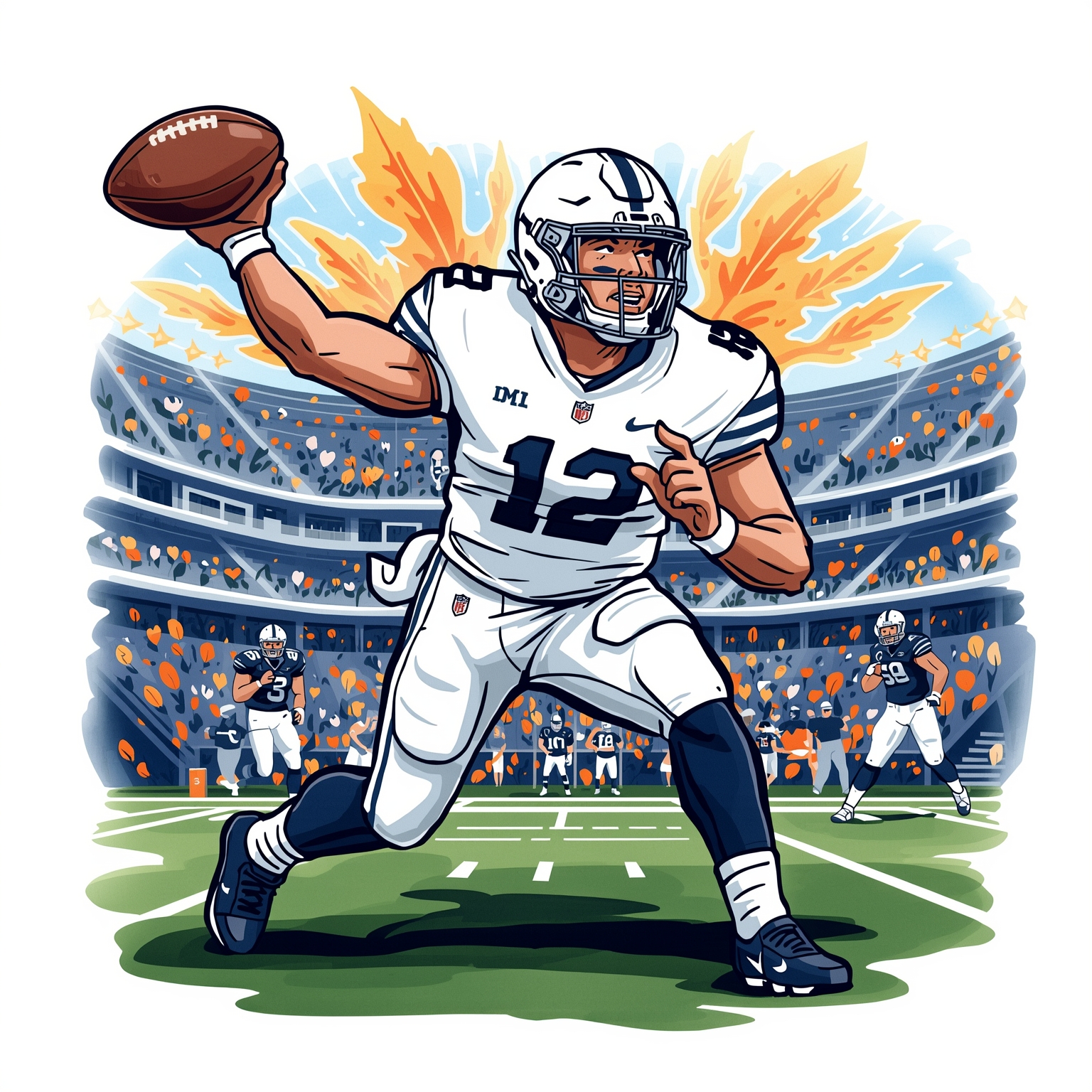 Rocco Becht’s Spring Surge: Stats, Rehab, and Leadership - painting of Penn State Nittany Lions football venue