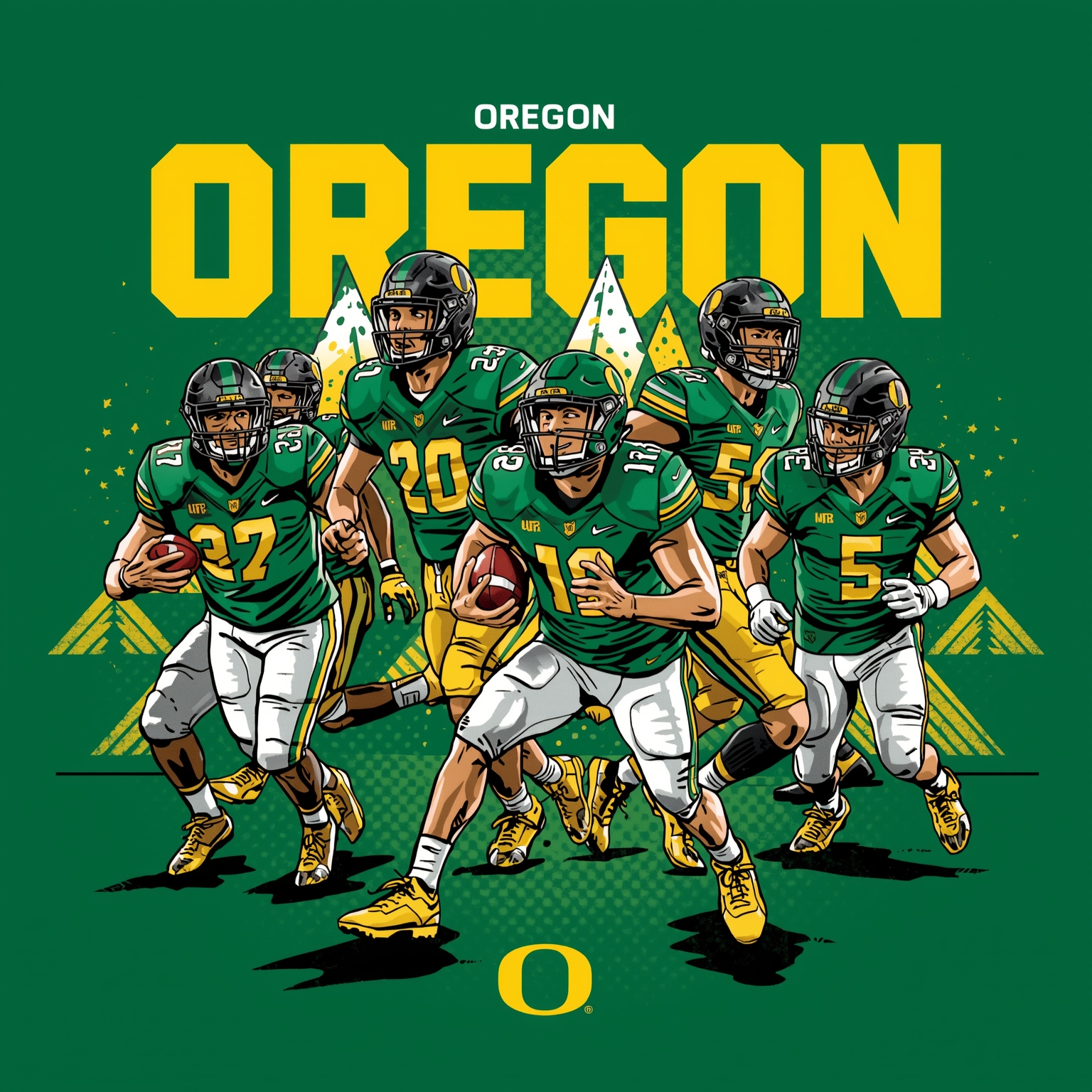 Freshman Phenoms and Ducks’ Draft Drama Play Out Across Sports - painting of Oregon Ducks baseball,basketball,football venue