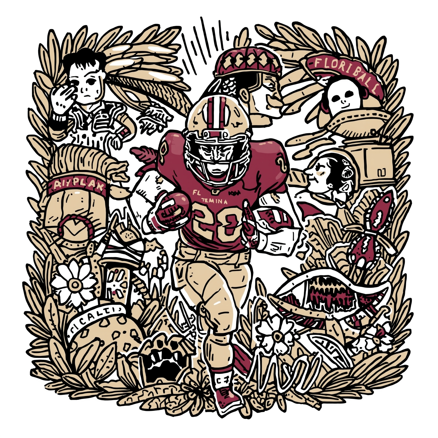 Seminoles Spring: Visits, Offers, and Standouts - painting of Florida State Seminoles football venue