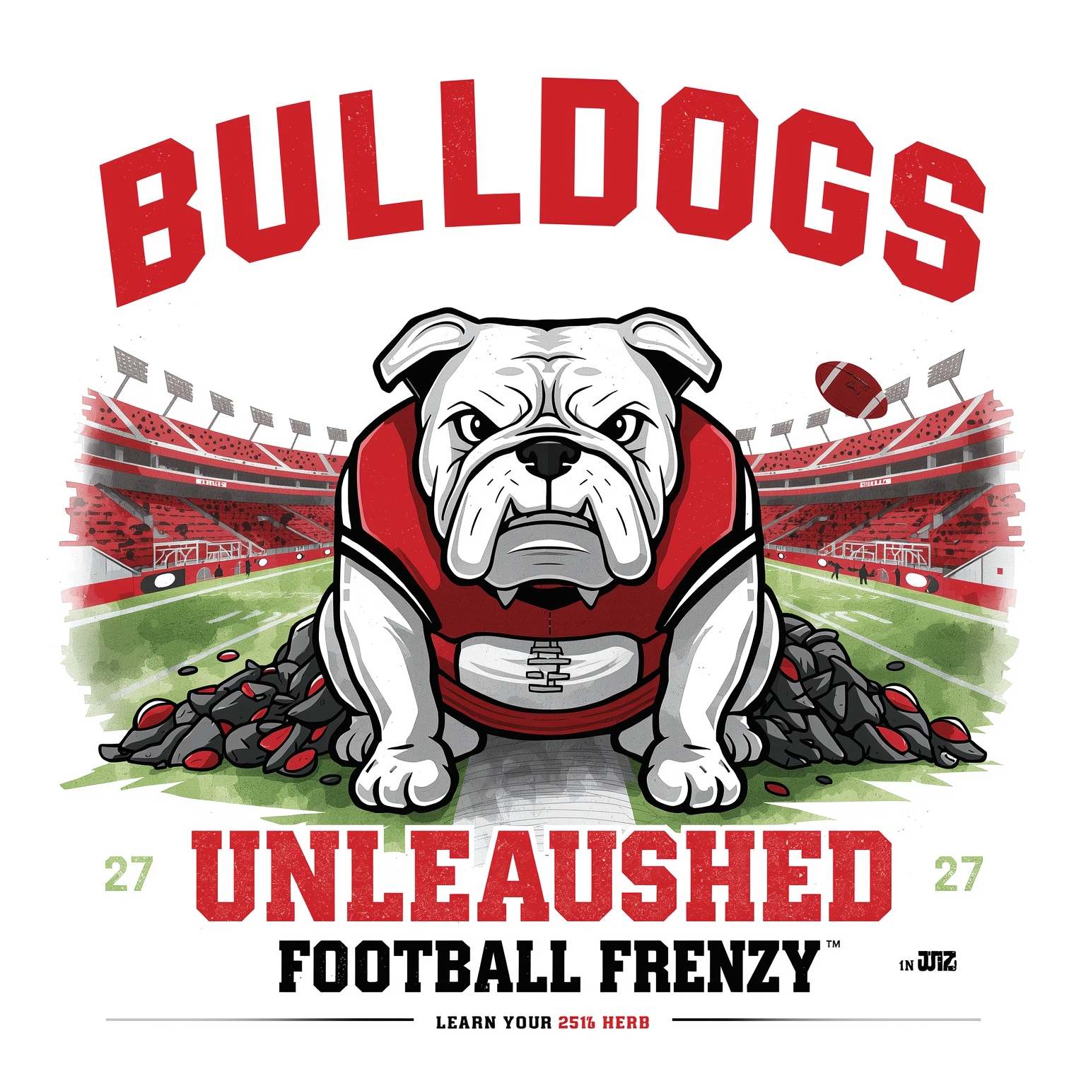 Bulldogs Unleashed: Georgia’s Game-Changing Football Frenzy - painting of Georgia Bulldogs football venue