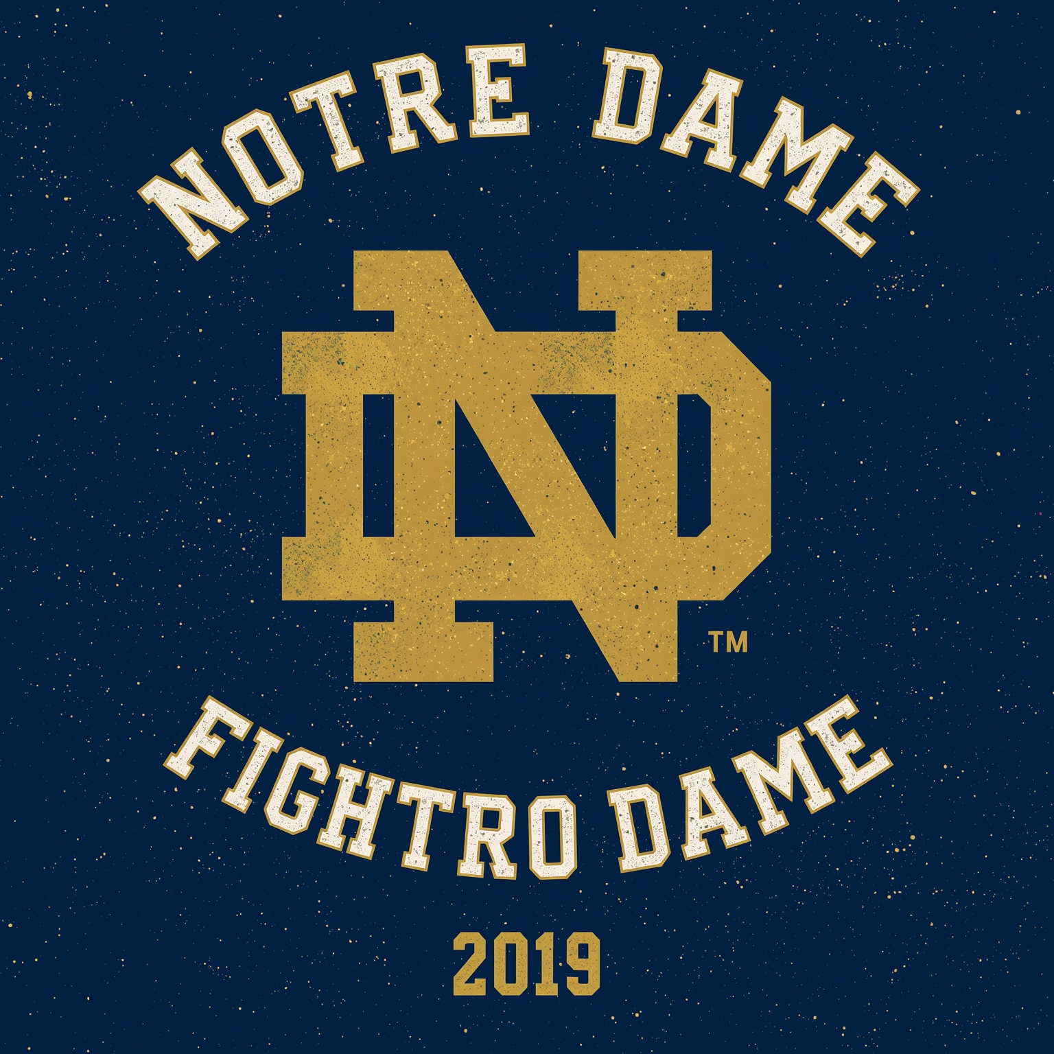 Notre Dame Football: Schedules, Big Wins & Recruiting Boom - painting of Notre Dame Fighting Irish football venue