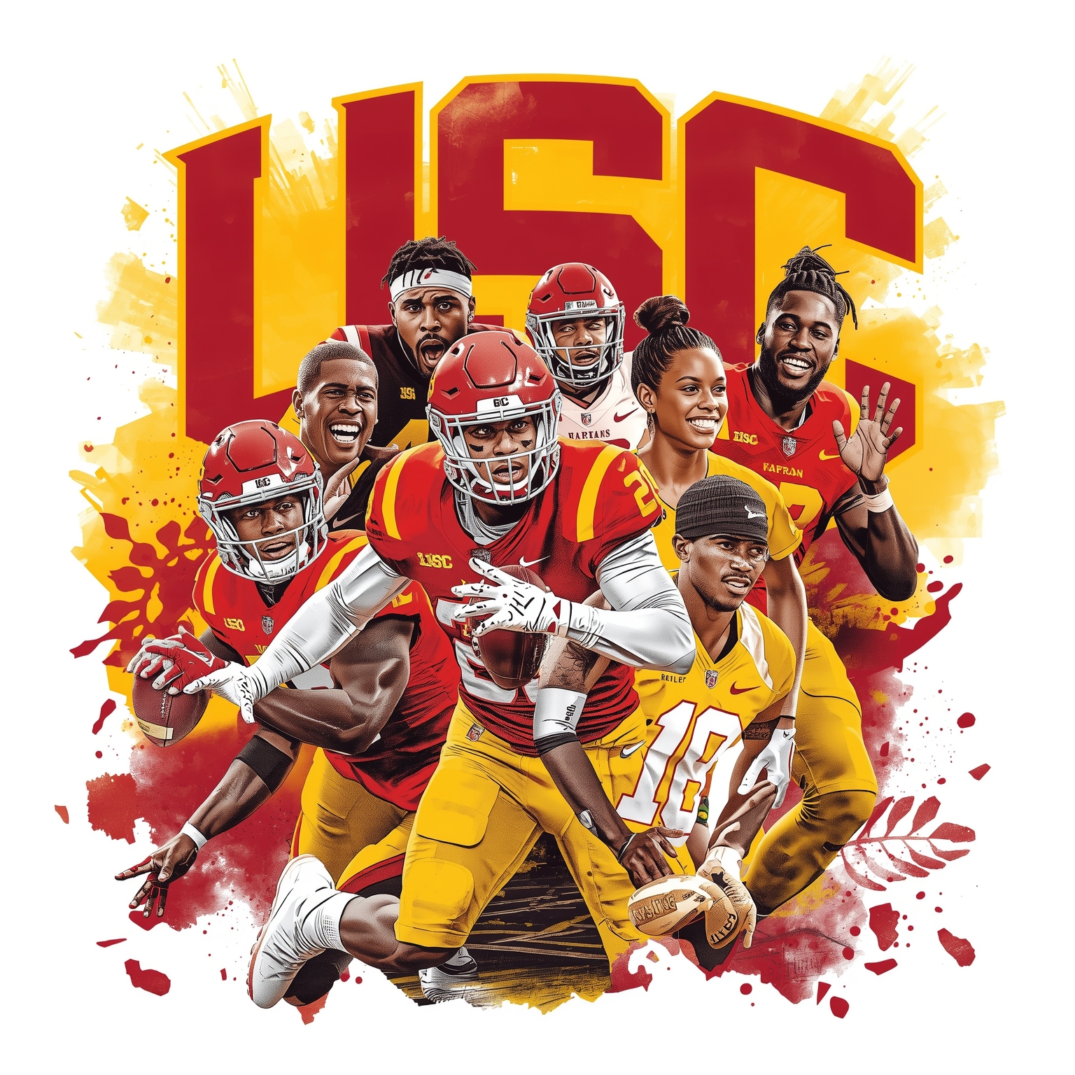 USC Trojans Reload: Transfers, Recruits & Future Stars - painting of USC Trojans football, basketball venue