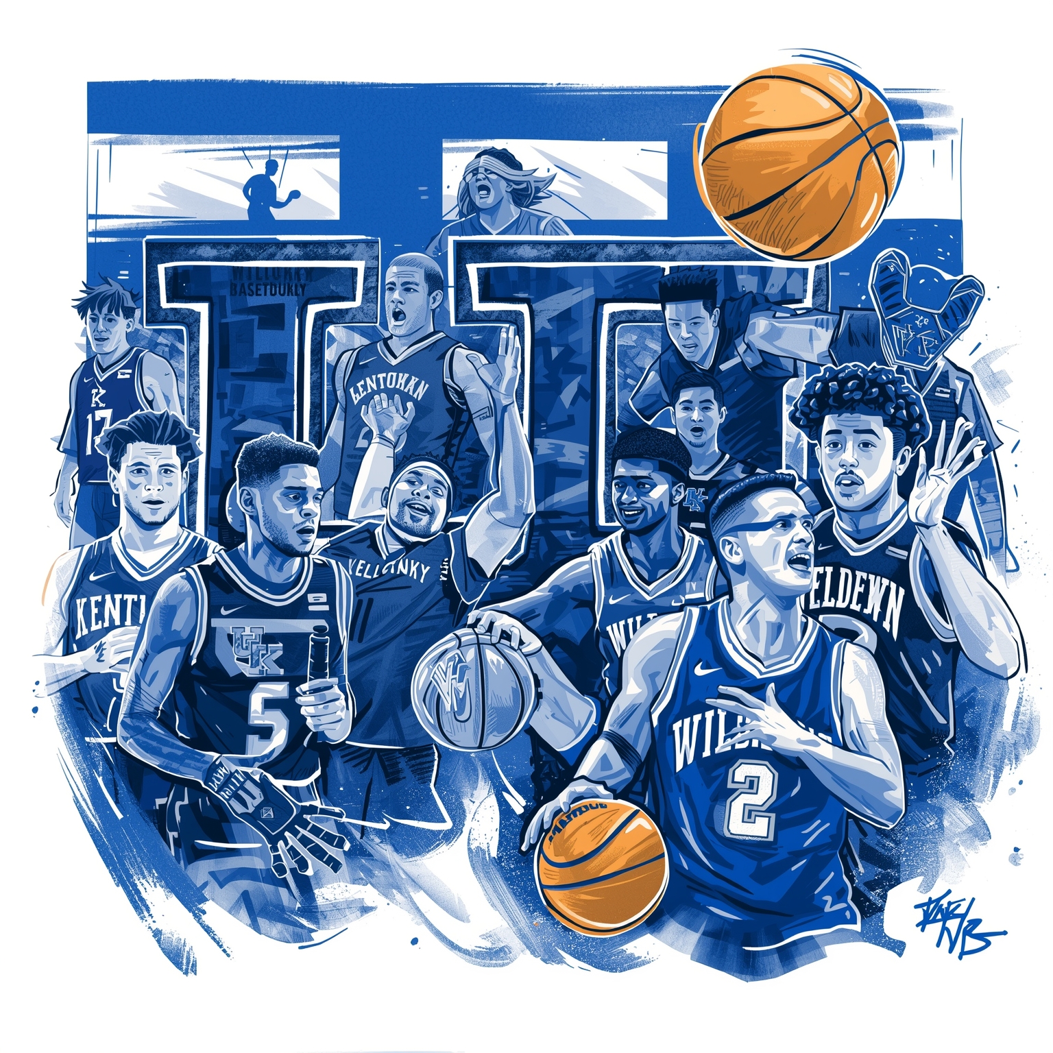 Wildcats' Transfer Portal Turmoil: Depth, Draft & Duds - painting of Kentucky Wildcats basketball venue