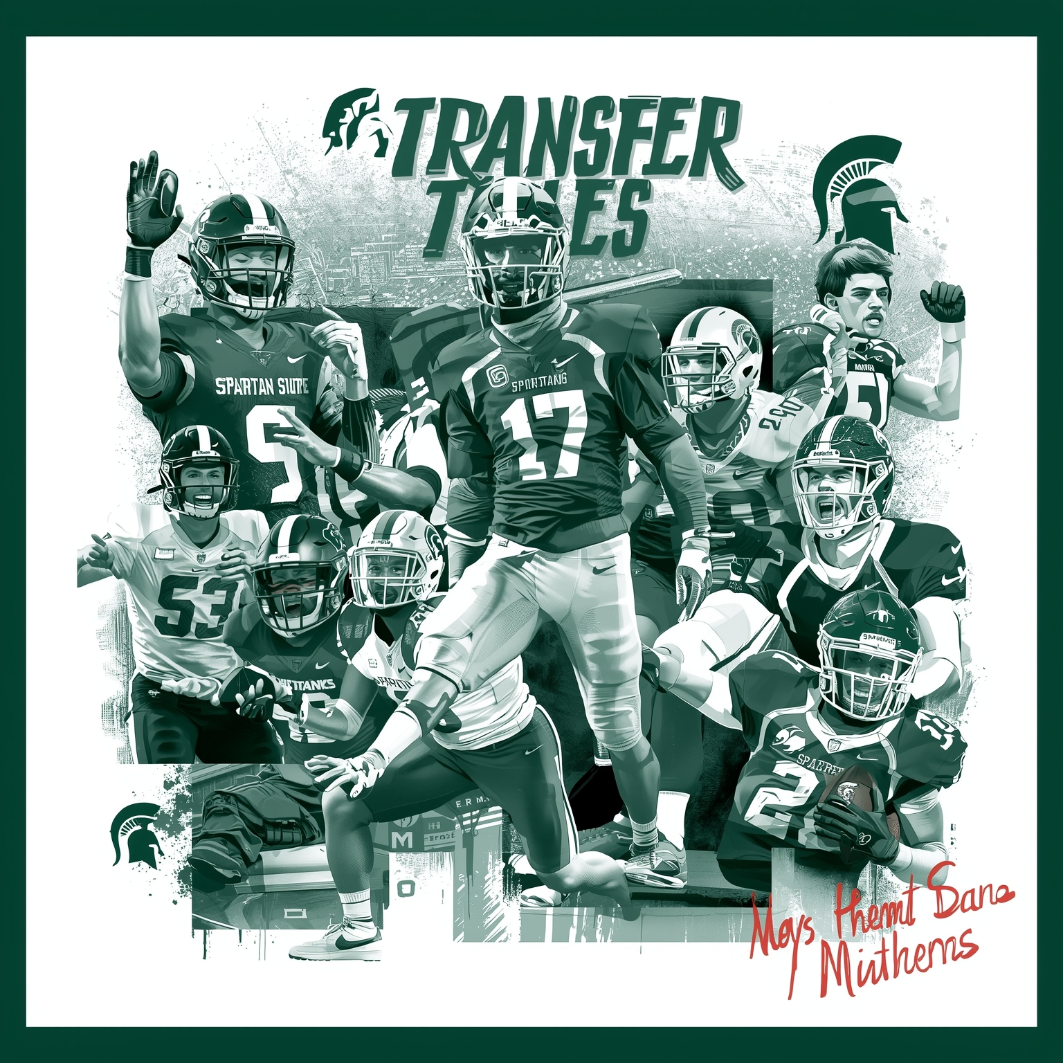 Spartans’ Transfer Tales: Snaps, Shots, and Eligibility - painting of Michigan State Spartans football, basketball venue