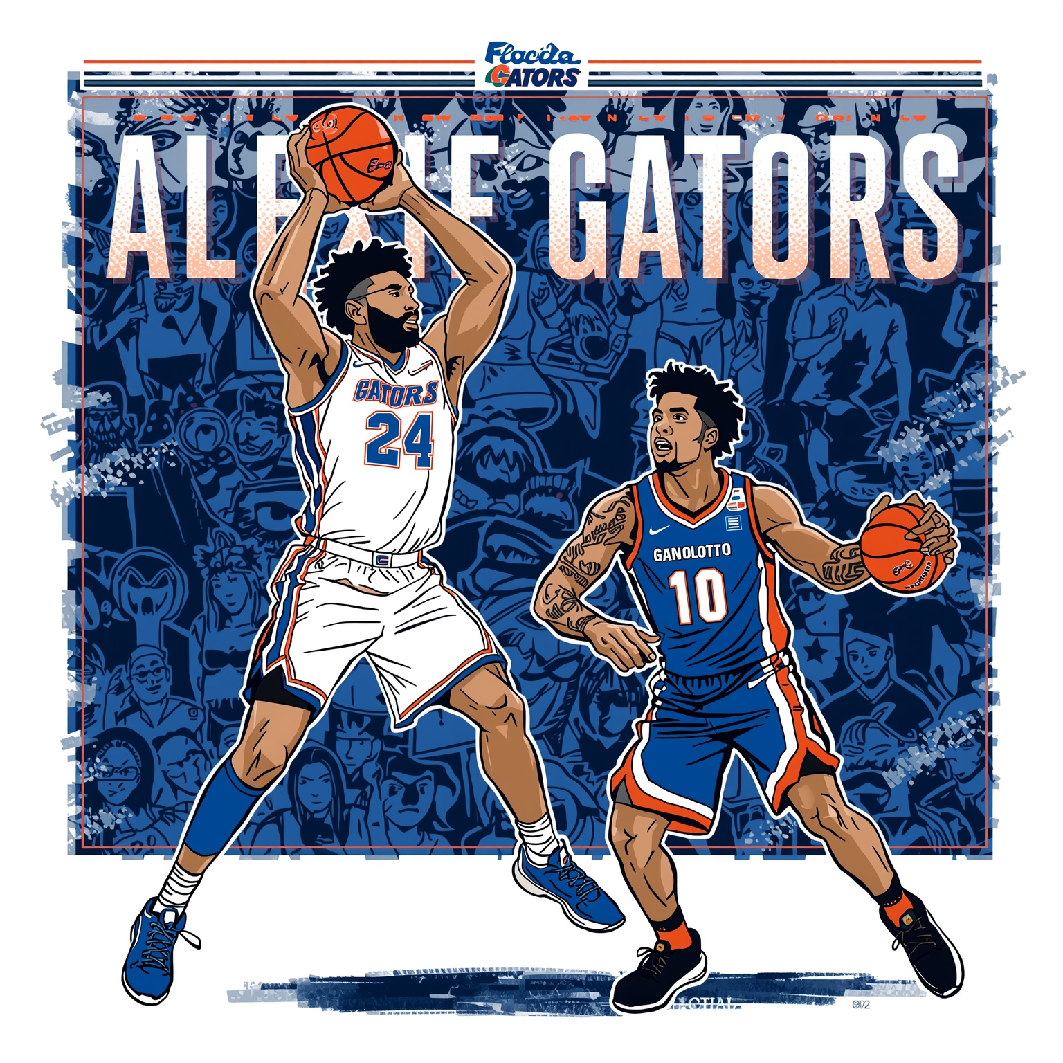 Alex Condon’s Homecoming Secures Gators’ Title Hopes - painting of Florida Gators basketball venue