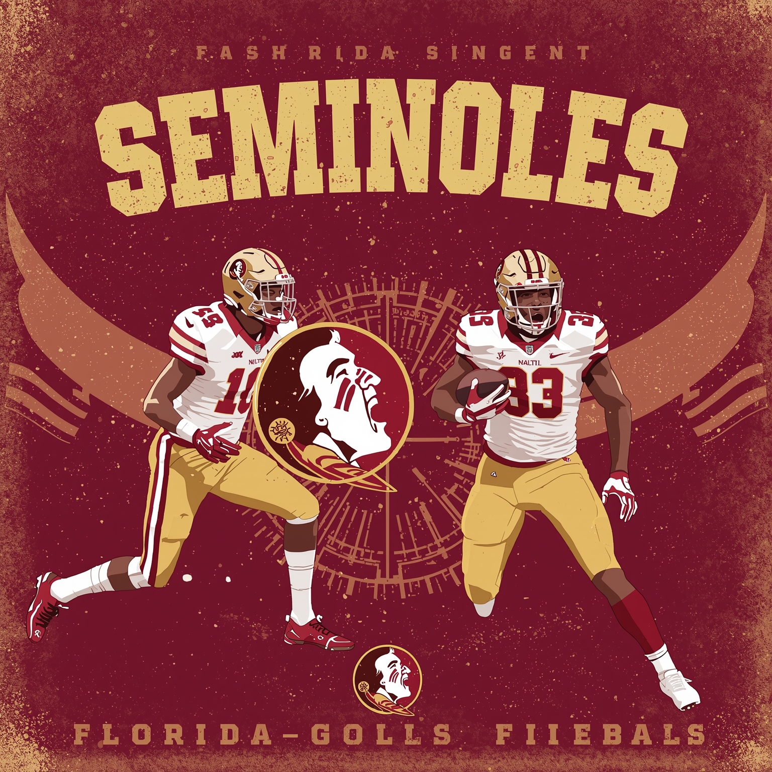 Seminoles' Offseason: Defense, Recovery & Recruitment - painting of Florida State Seminoles football venue