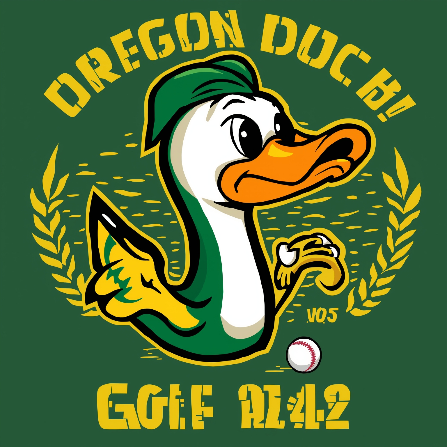 Dan Lanning’s Ducks: Draft Stars and Golfing Legends - painting of Oregon Ducks football, golf venue